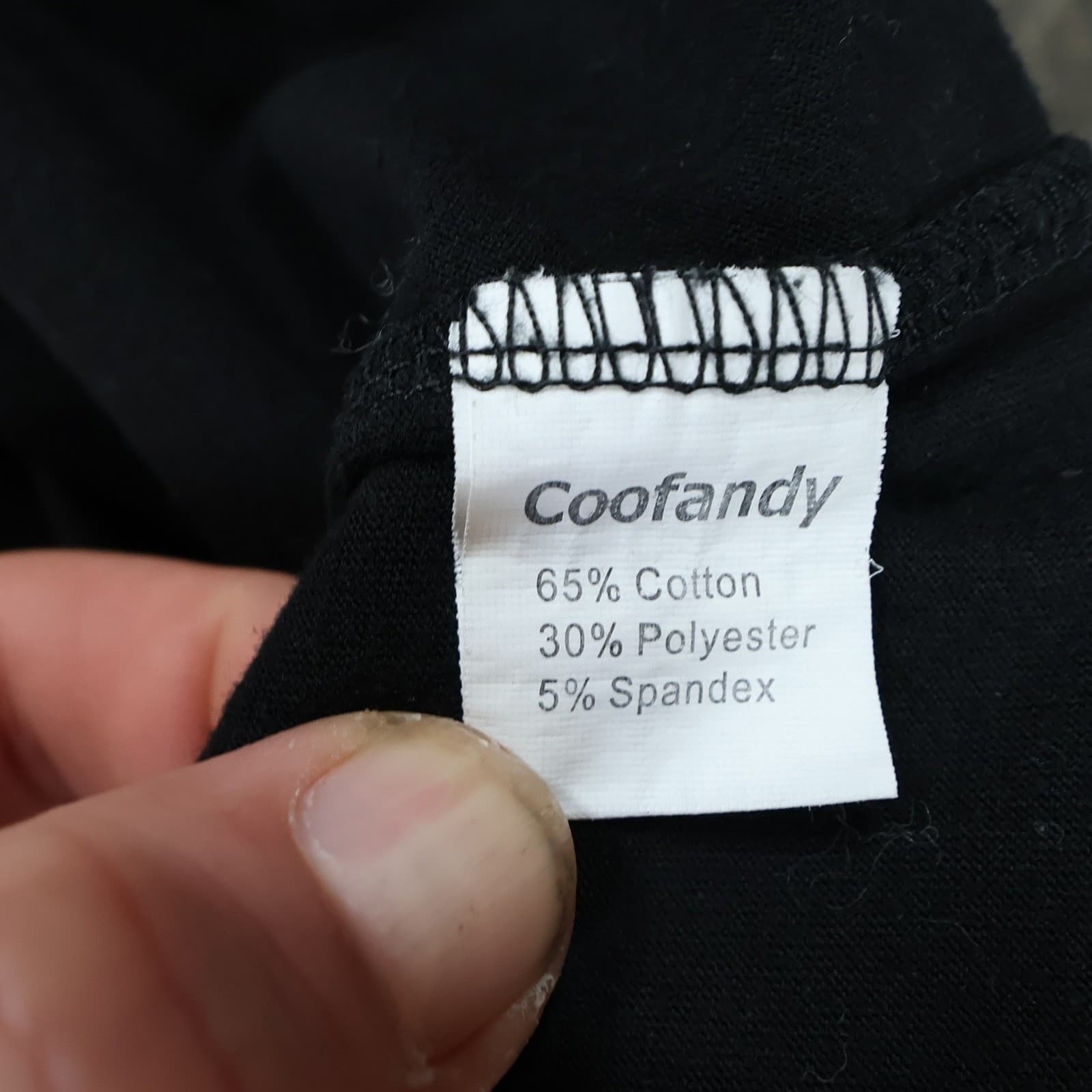 Coofandy Polo Mens Medium Black Excellent Plaid Trim Long Sleeve Pocket - Thumbnail 8