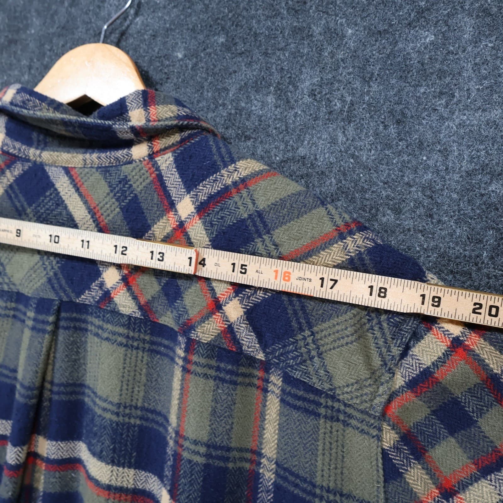 Natural Reflections Plaid Button Up Womens 2X Green Blue Excellent Flannel Shirt - Thumbnail 6