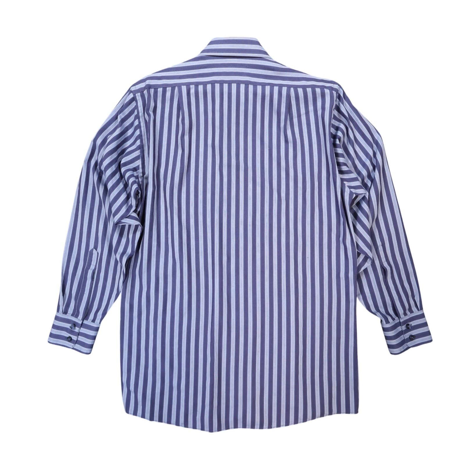 Van Heusen Button Down Mens 15 32/33 Excellent Striped Broadcloth Wrinkle Free - Thumbnail 2