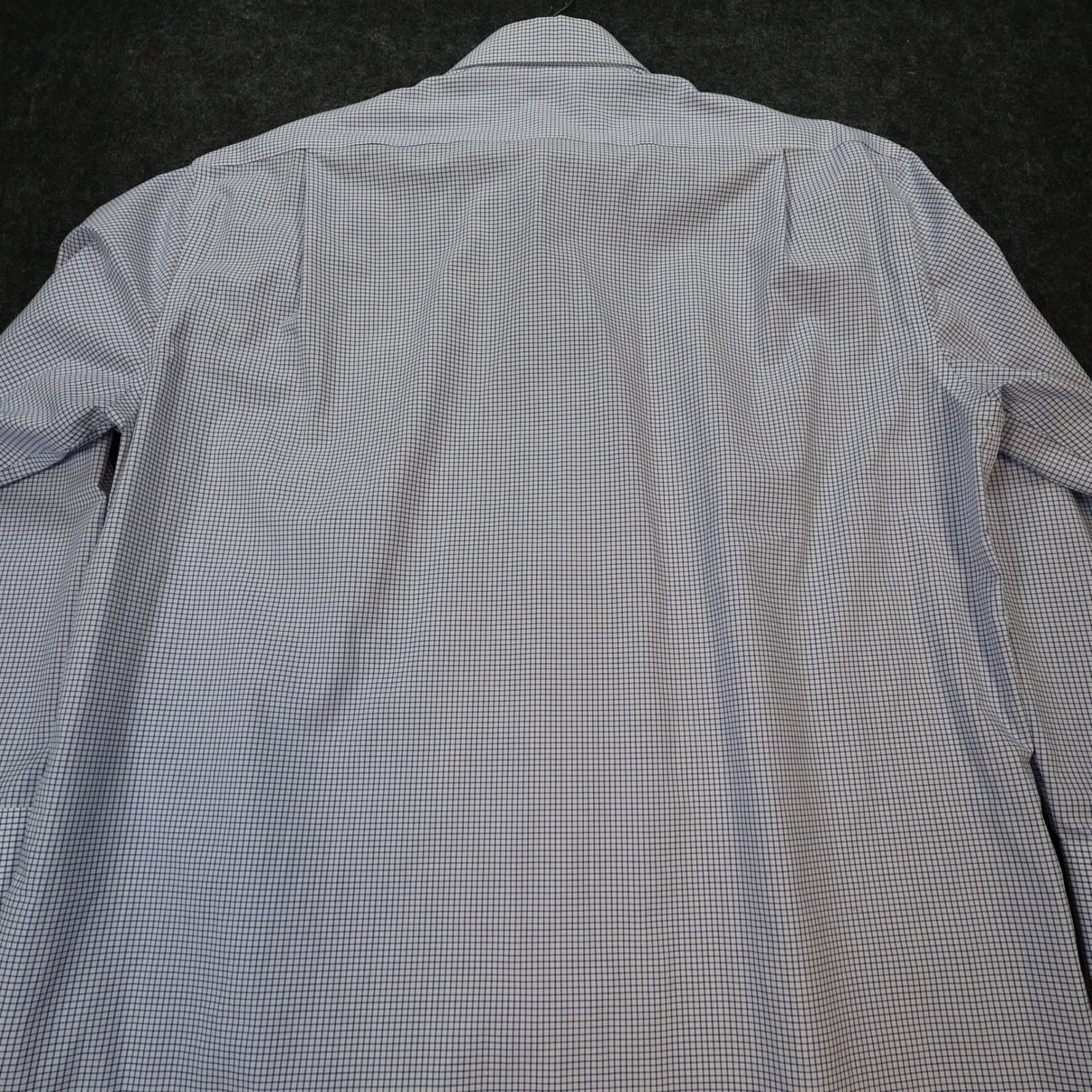 Tommy Hilfiger Button Down Mens 17 32-33 Blue Excellent Non Iron Gingham - Thumbnail 11