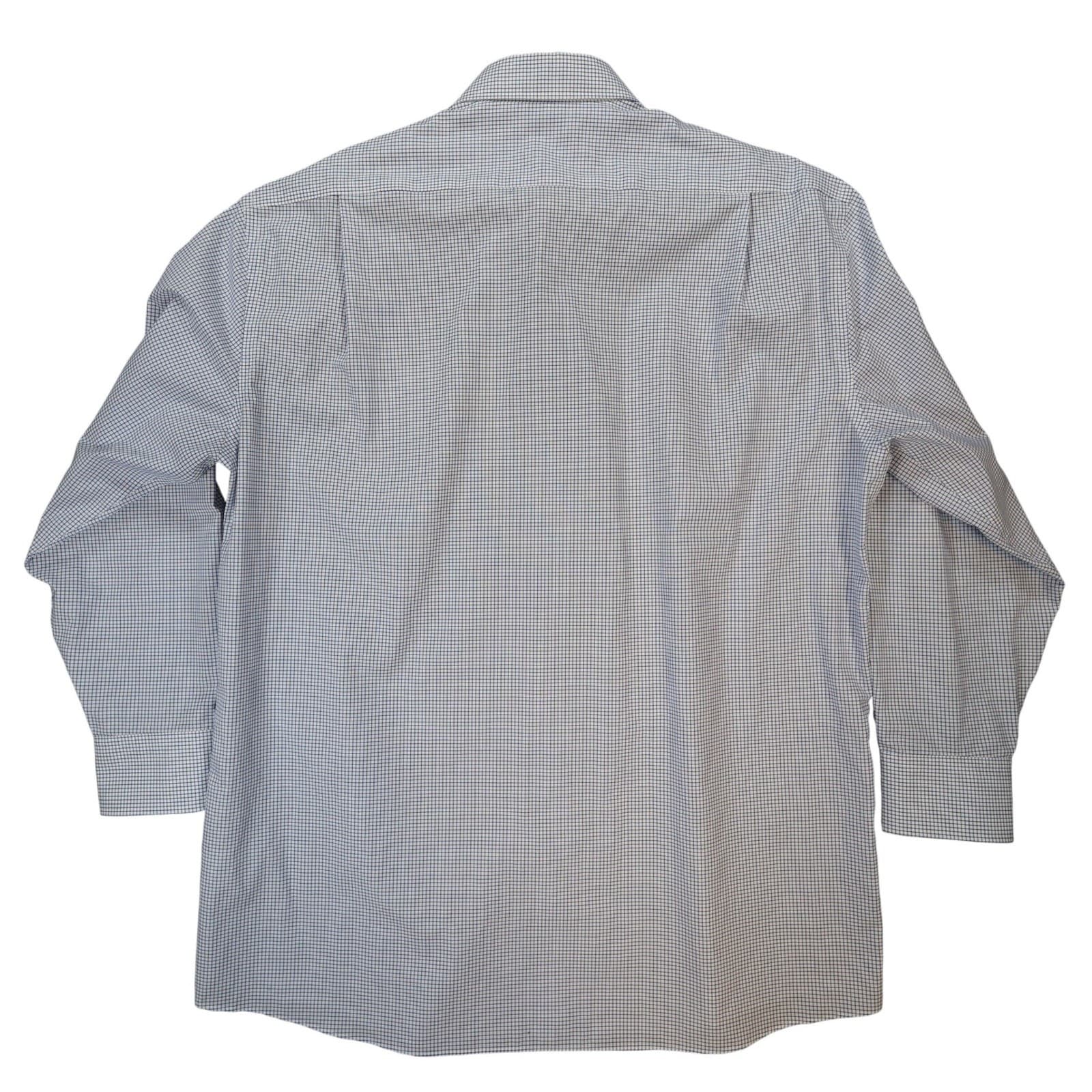 Tommy Hilfiger Button Down Mens 17 32-33 Blue Excellent Non Iron Gingham - Thumbnail 2