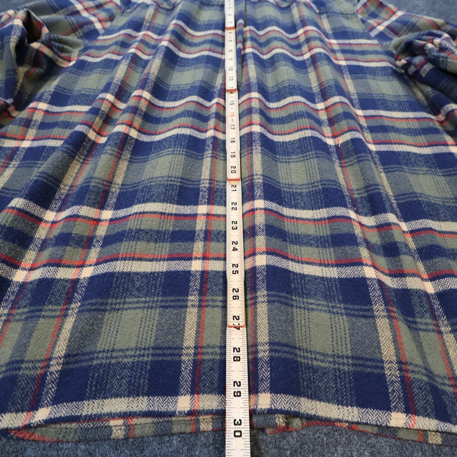 Natural Reflections Plaid Button Up Womens 2X Green Blue Excellent Flannel Shirt - Thumbnail 5