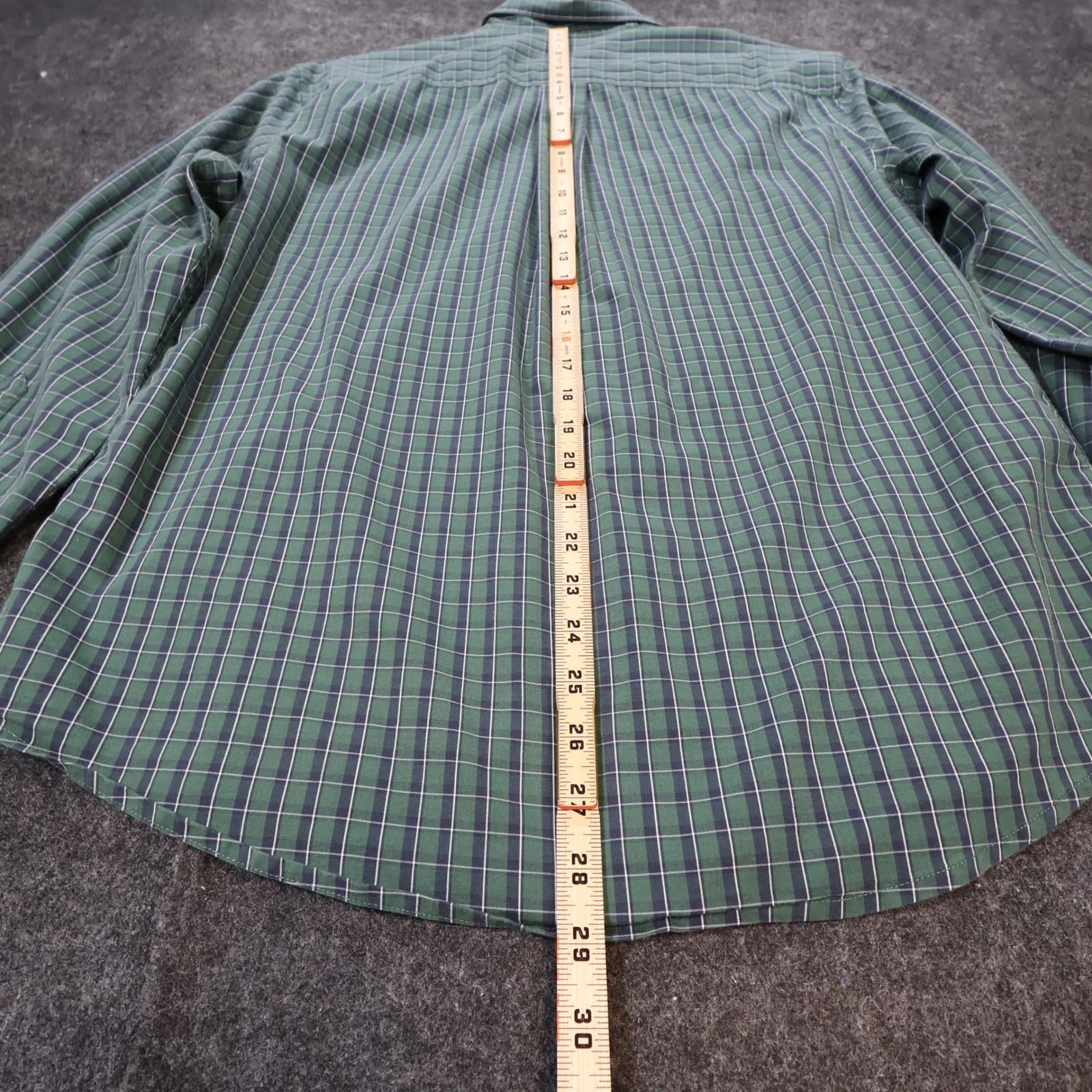 Savane Button Up Mens Medium Green Excellent Stretch Plaid RS5929 - Thumbnail 5