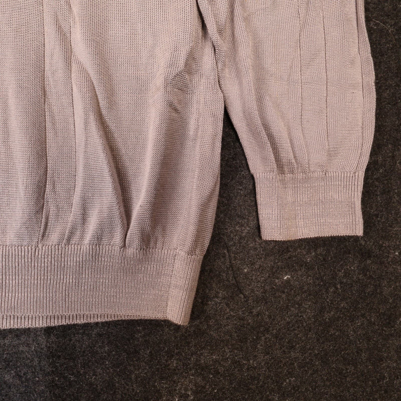 Axist Knit Polo Shirt Mens XL Tan New Ribbed Texture 1615-052226 - Thumbnail 5