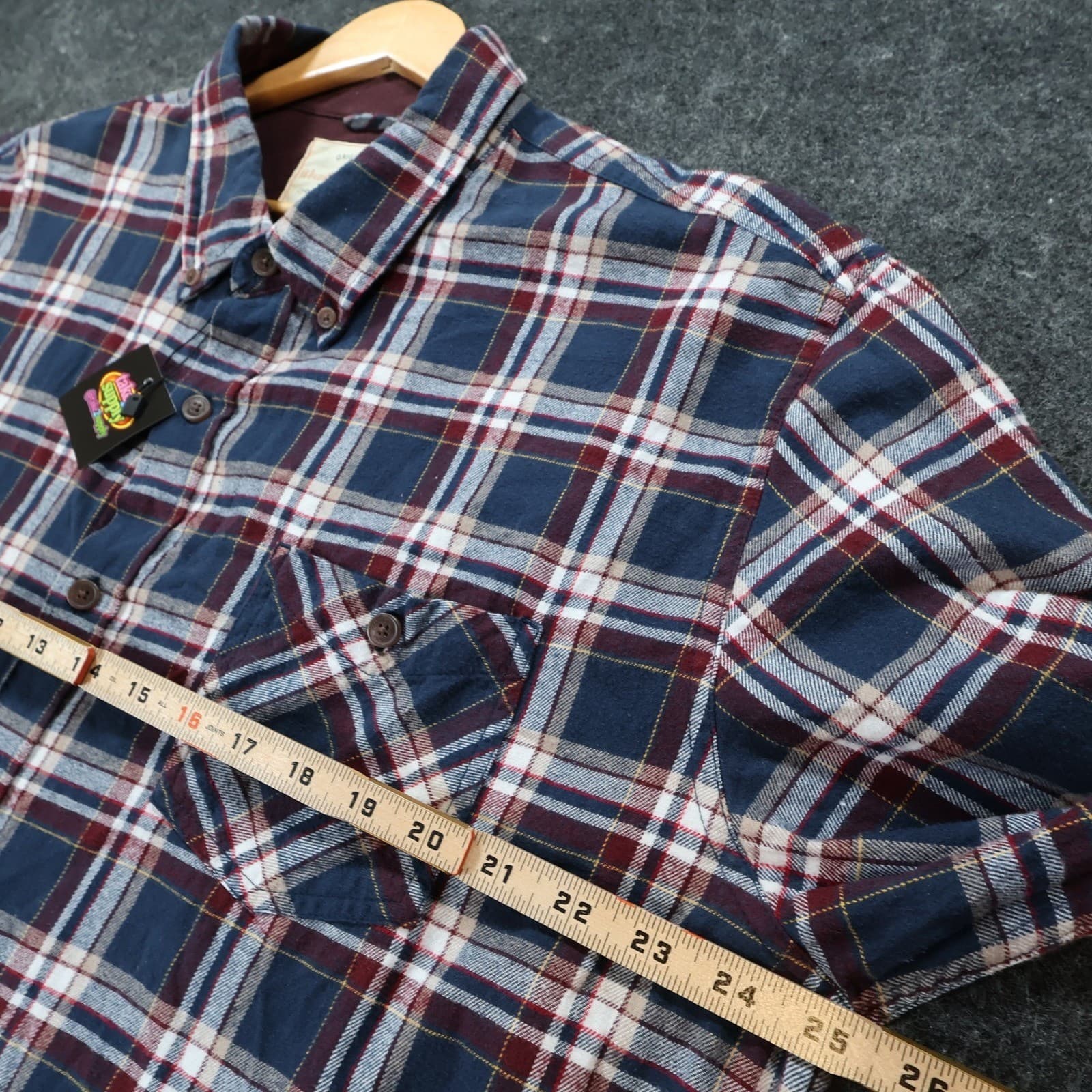 Weatherproof Vintage Button Up Shirt Mens XXL Blue Plaid Excellent Long Sleeve - Thumbnail 3