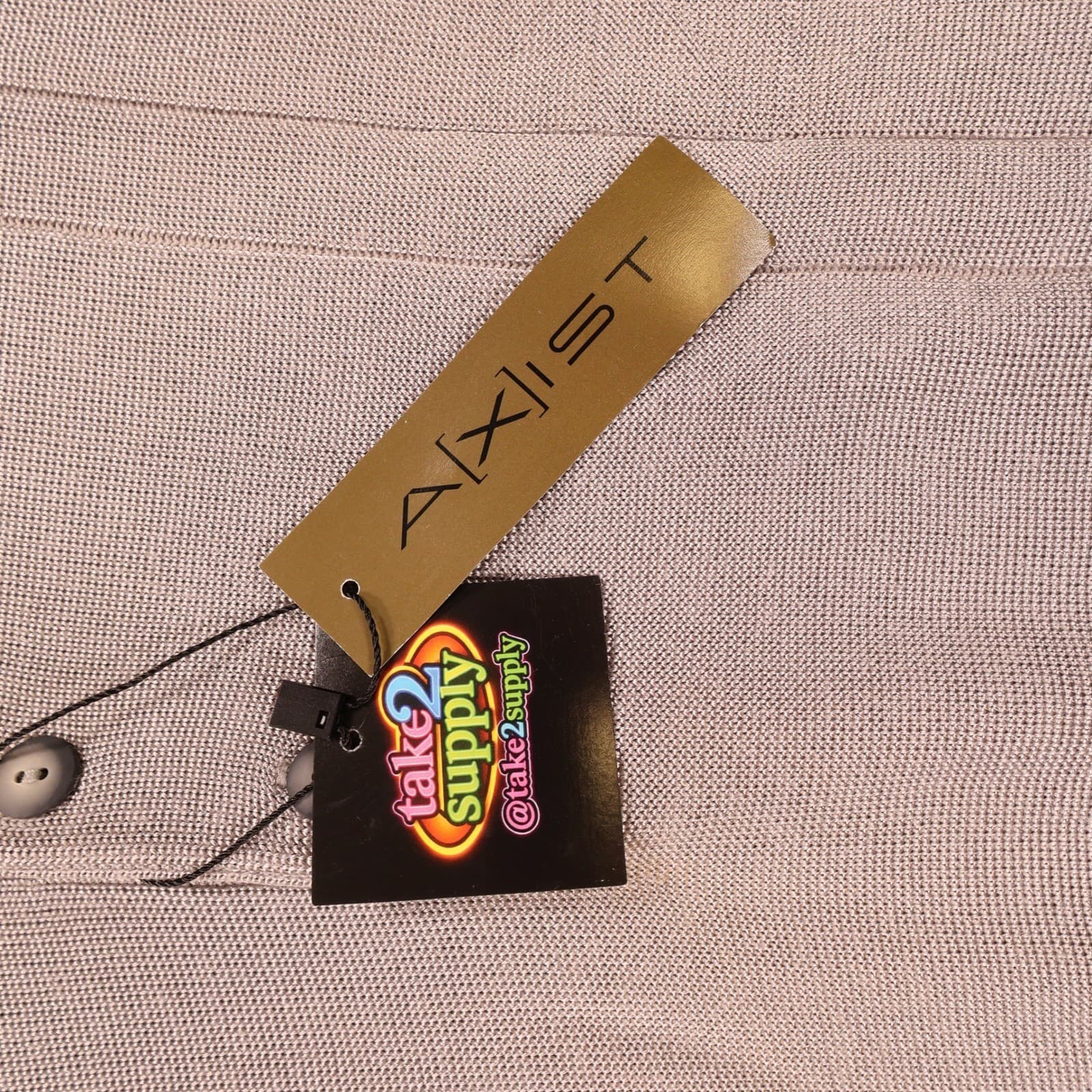 Axist Knit Polo Shirt Mens XL Tan New Ribbed Texture 1615-052226 - Thumbnail 6