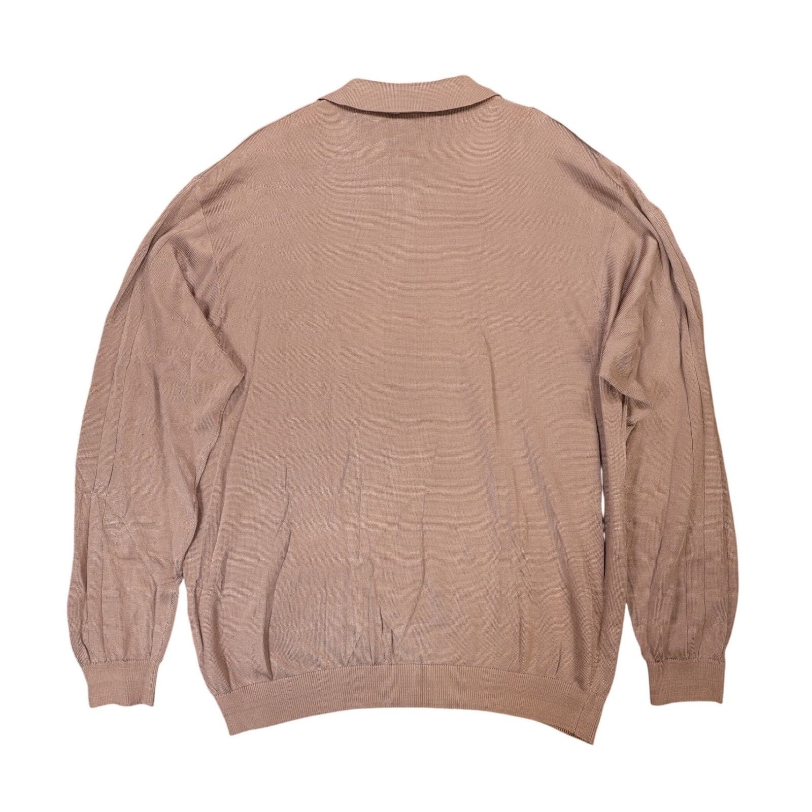Axist Knit Polo Shirt Mens XL Tan New Ribbed Texture 1615-052226 - Thumbnail 2