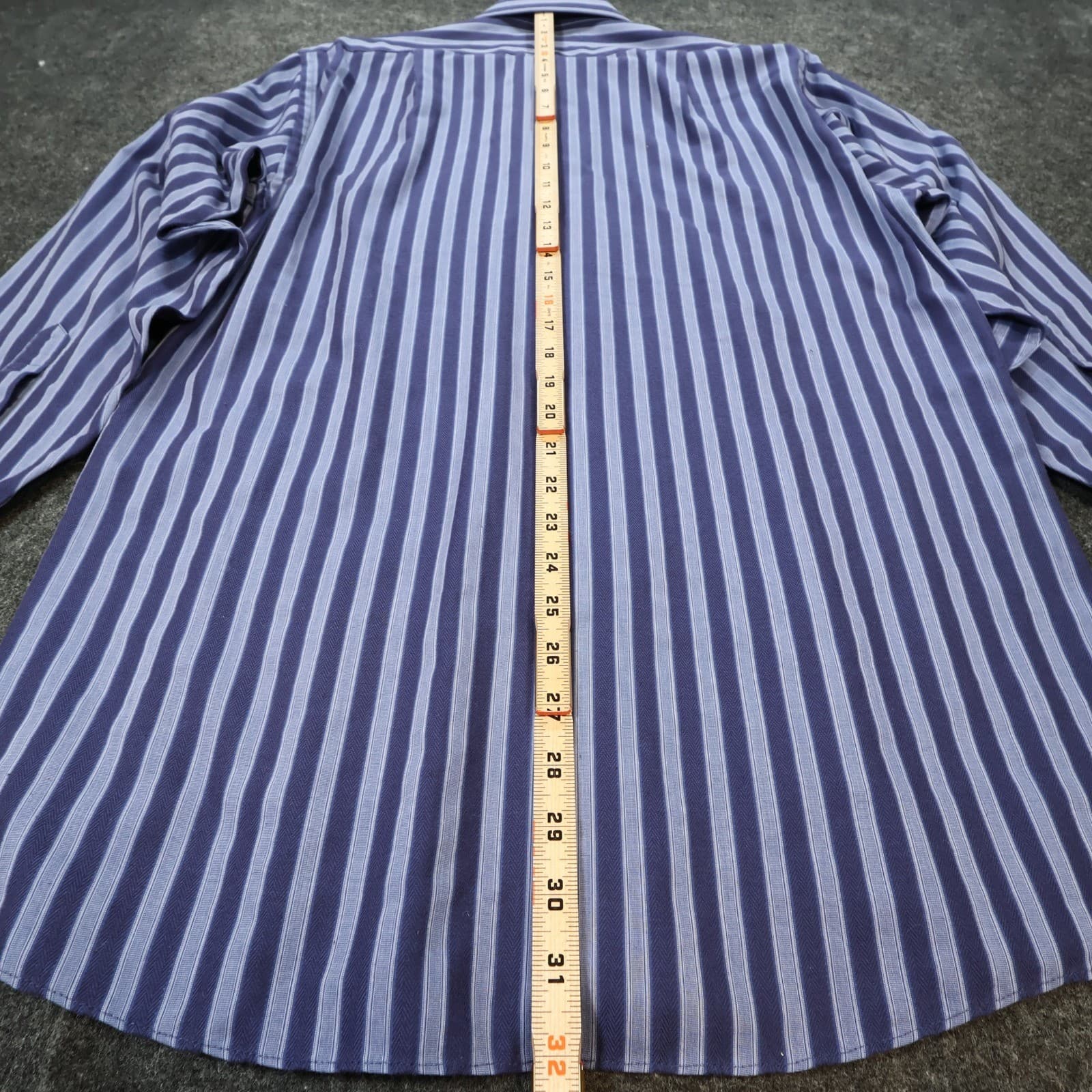 Van Heusen Button Down Mens 15 32/33 Excellent Striped Broadcloth Wrinkle Free - Thumbnail 6