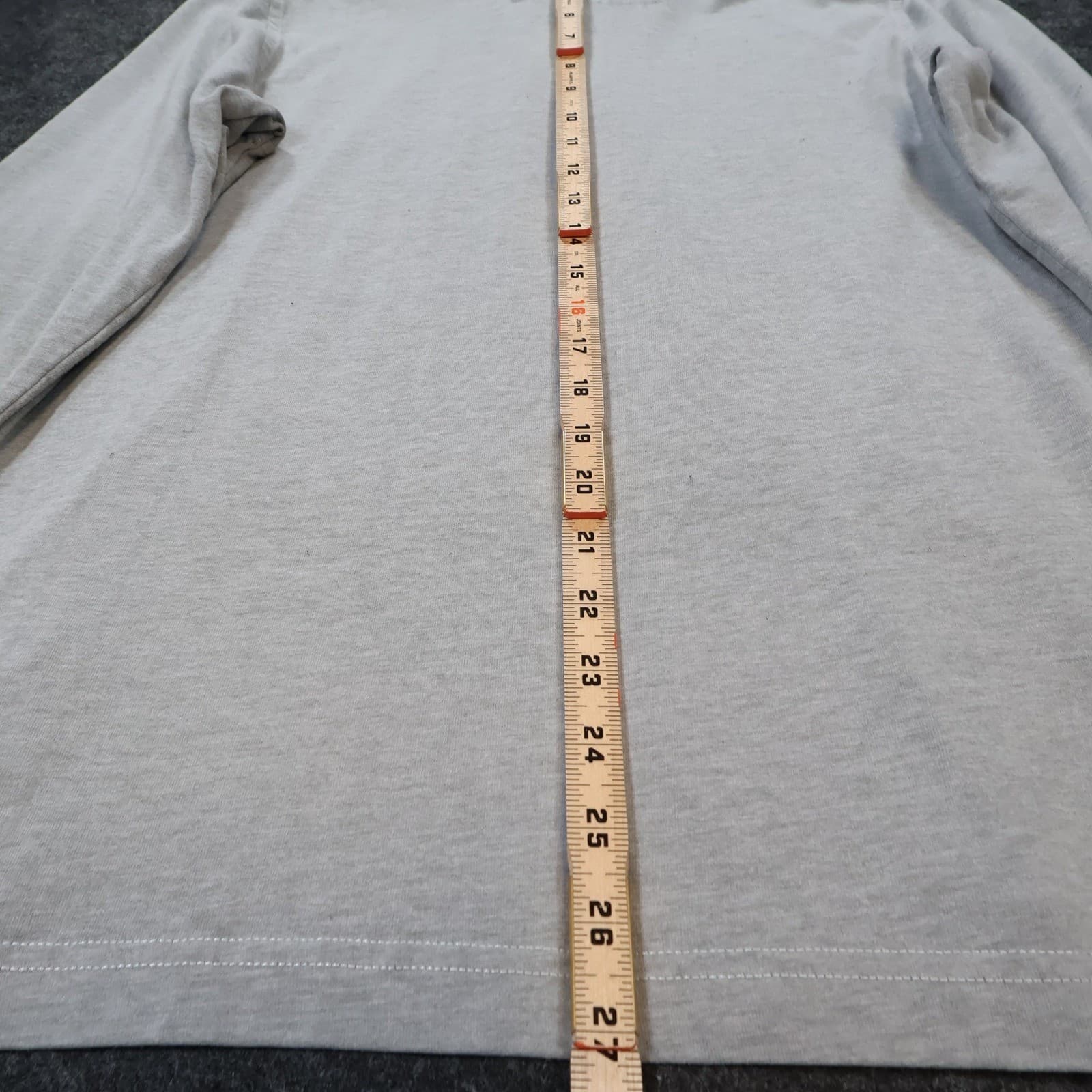 Nautica Polo Mens Medium Gray Excellent Long Sleeve Embroidered Logo - Thumbnail 5