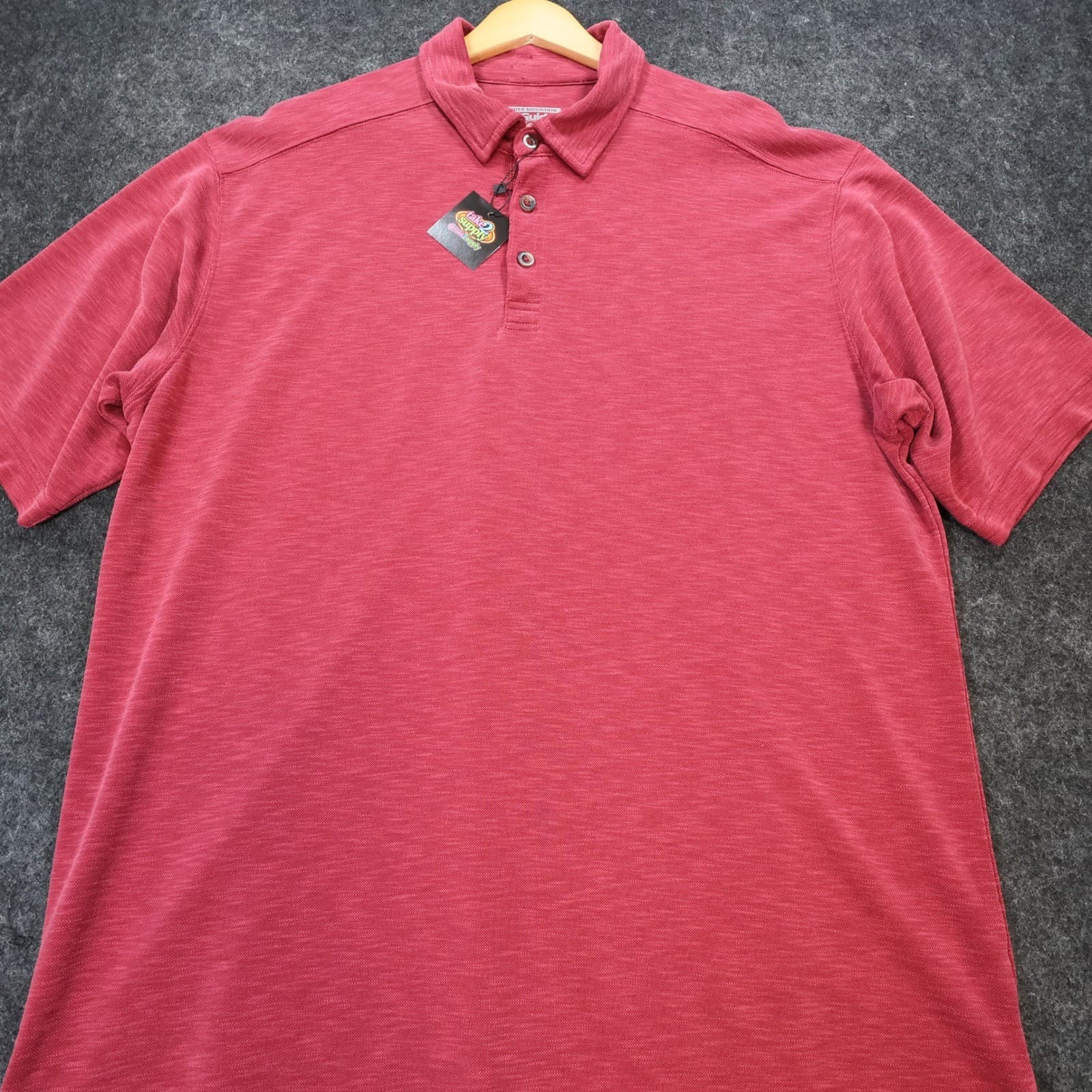 Gander Mountain Guide Series Polo Mens Large Red Excellent Slub Modal Blend - Thumbnail 9