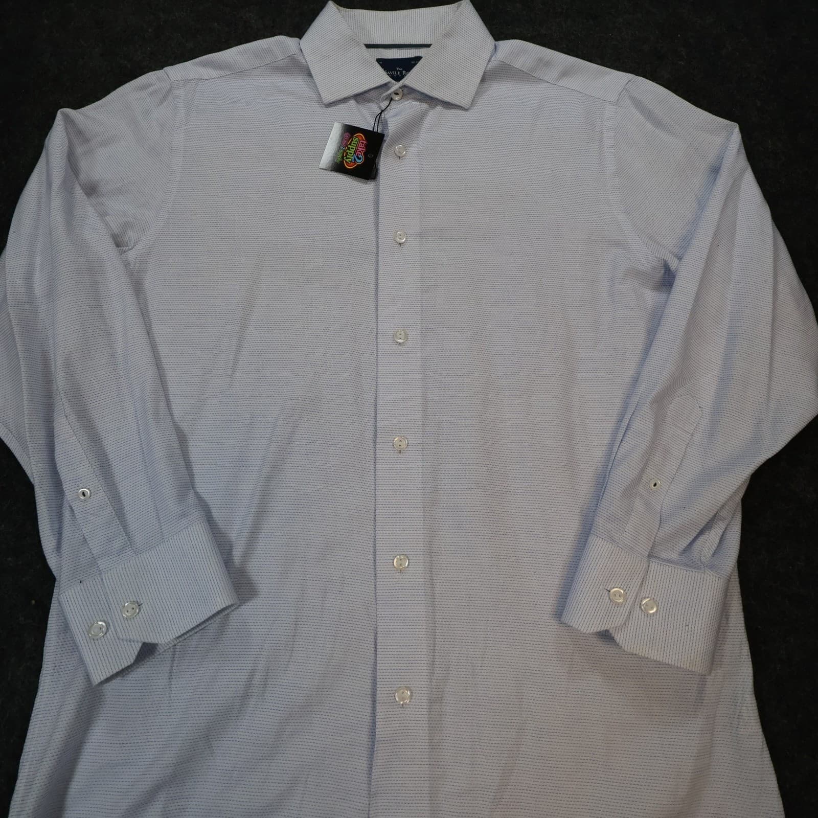 The Savile Row Company Dress Shirt Mens 16 32-33 Blue Excellent Slim Fit Cotton - Thumbnail 10