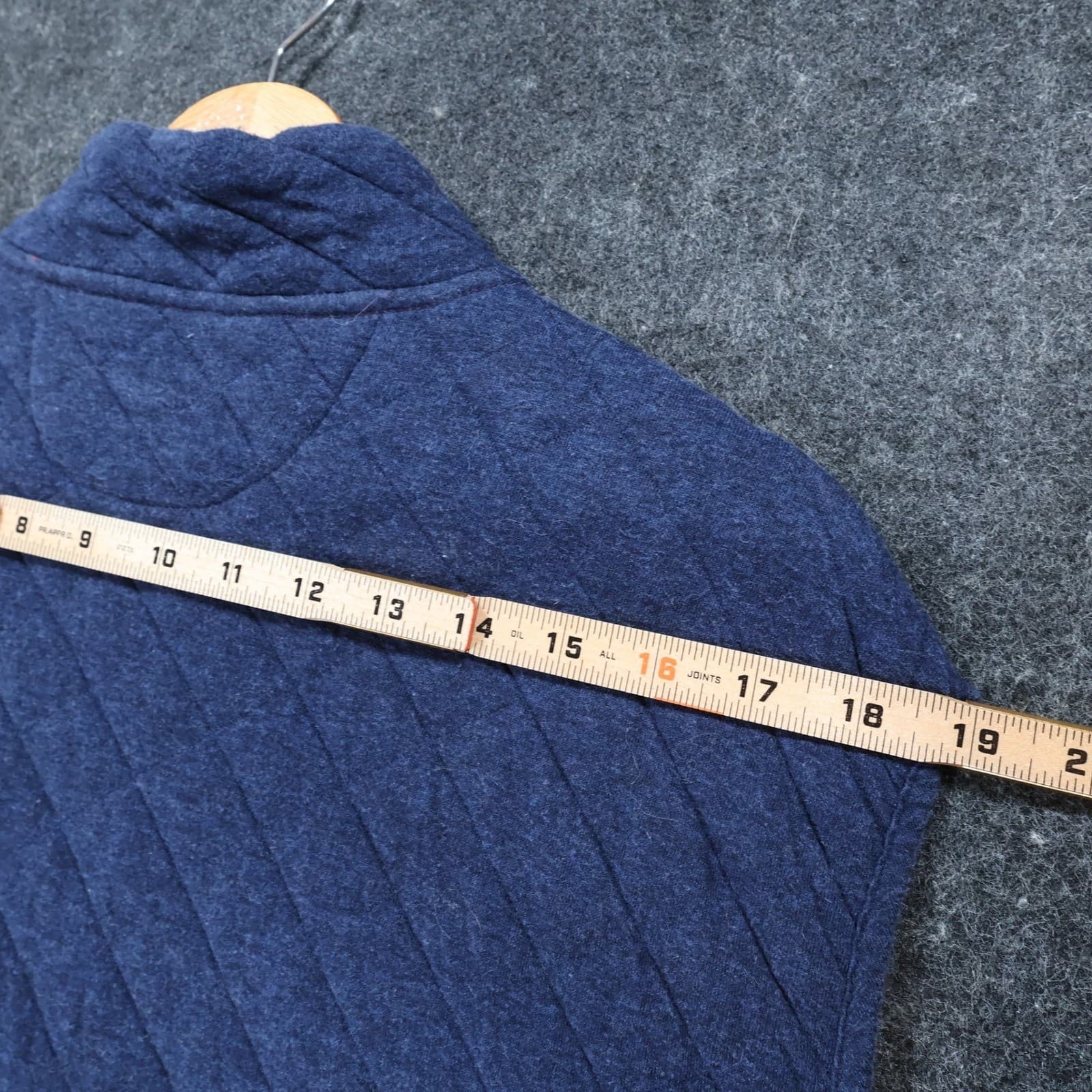 Cremieux Quilted Vest Mens Large Blue Excellent Full Zip Mock Neck Sleeveless - Thumbnail 6