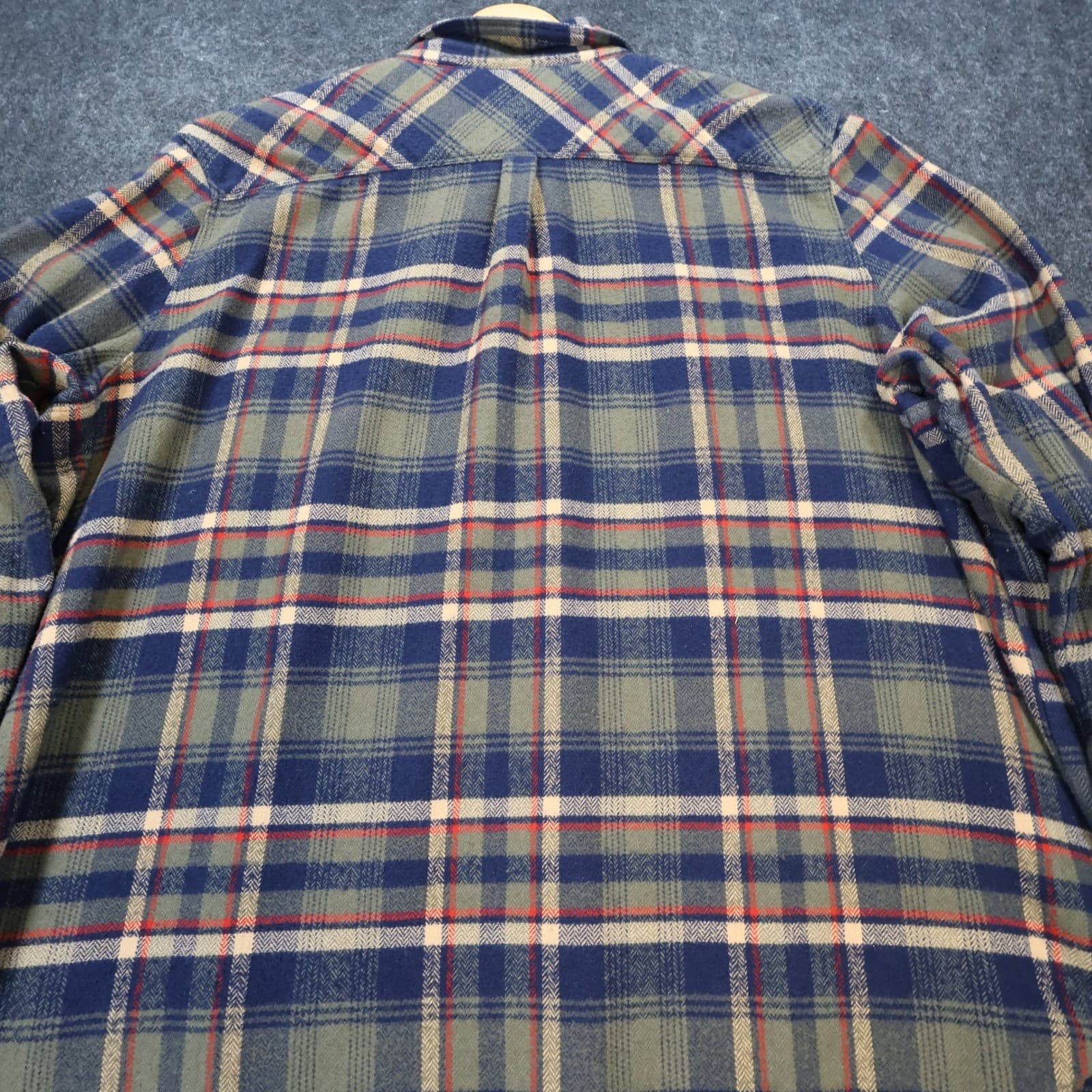 Natural Reflections Plaid Button Up Womens 2X Green Blue Excellent Flannel Shirt - Thumbnail 10