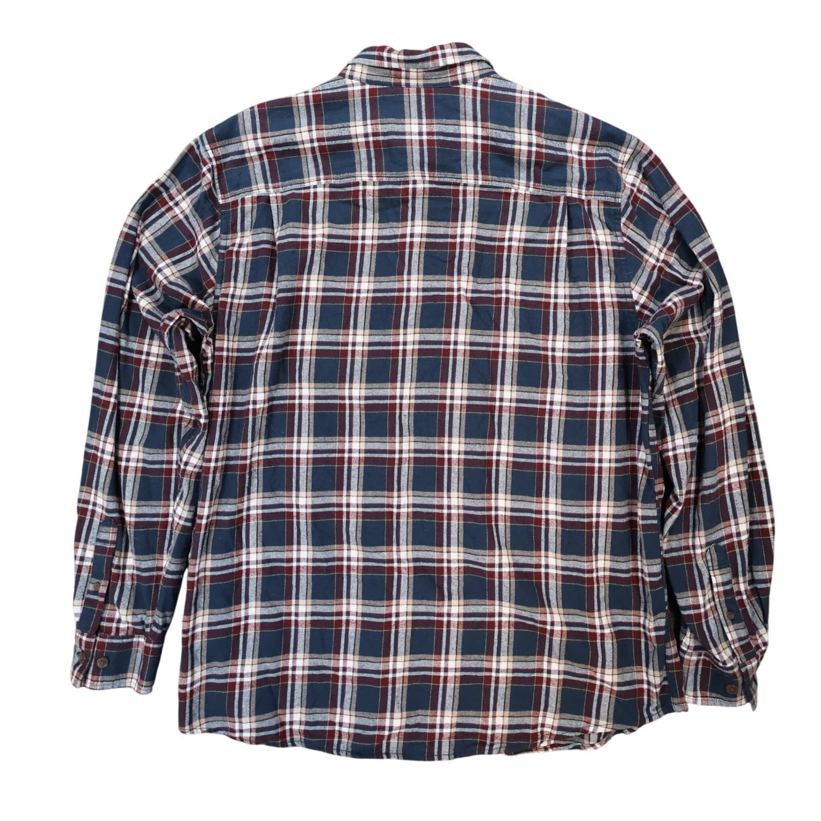 Weatherproof Vintage Button Up Shirt Mens XXL Blue Plaid Excellent Long Sleeve - Thumbnail 2