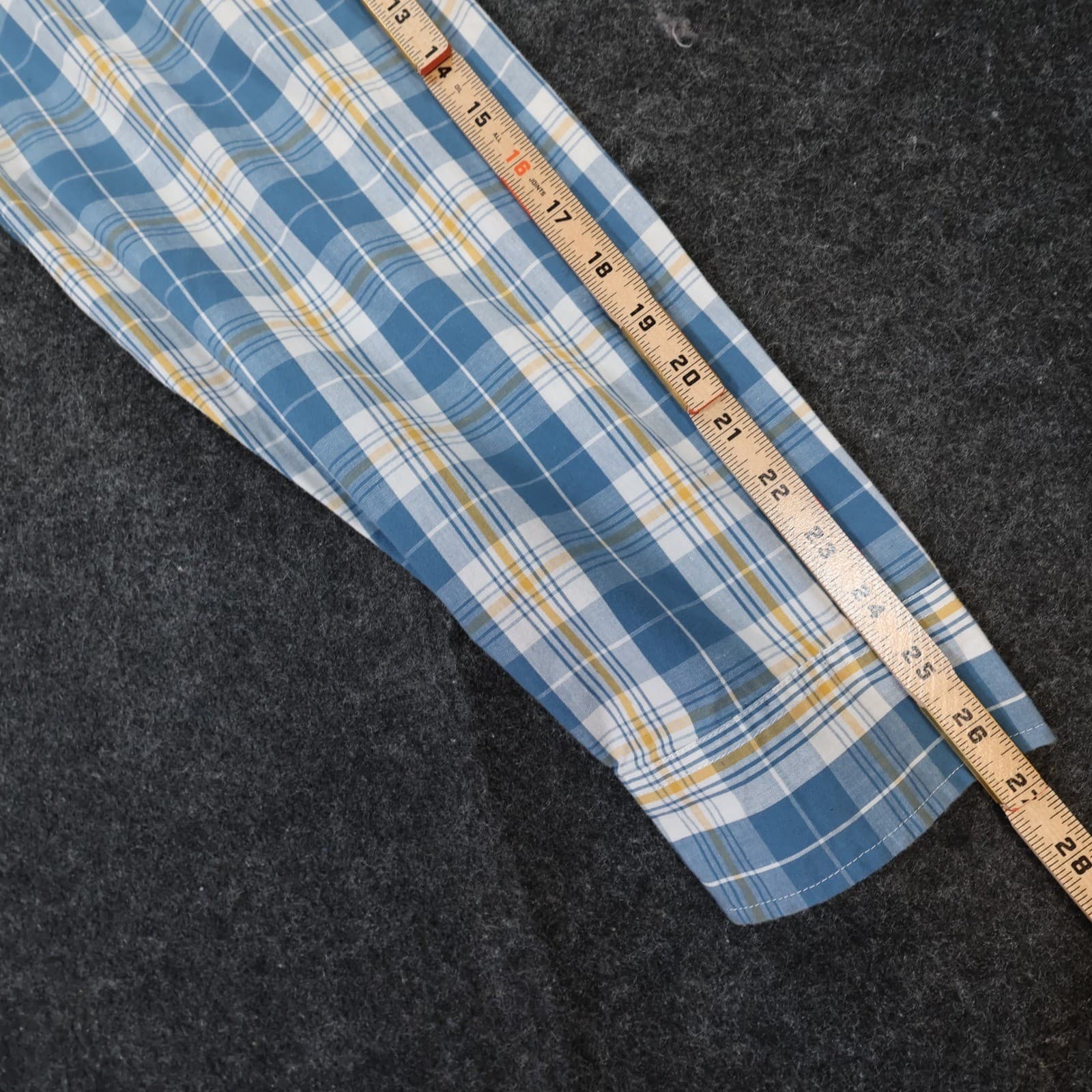 Lee Button Up Mens XXXL Blue Plaid Excellent Stretch Regular Fit Long Sleeve - Thumbnail 4