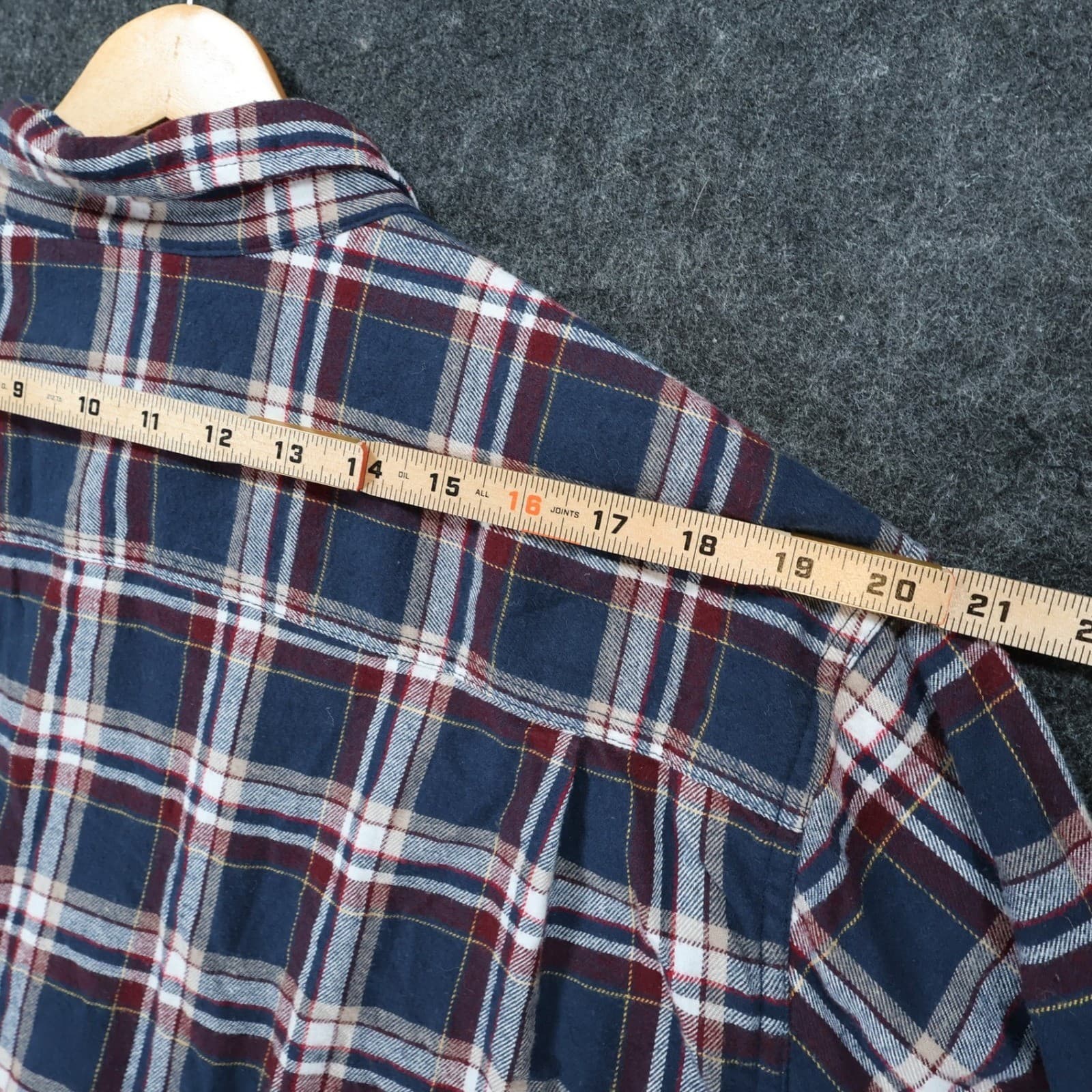 Weatherproof Vintage Button Up Shirt Mens XXL Blue Plaid Excellent Long Sleeve - Thumbnail 5