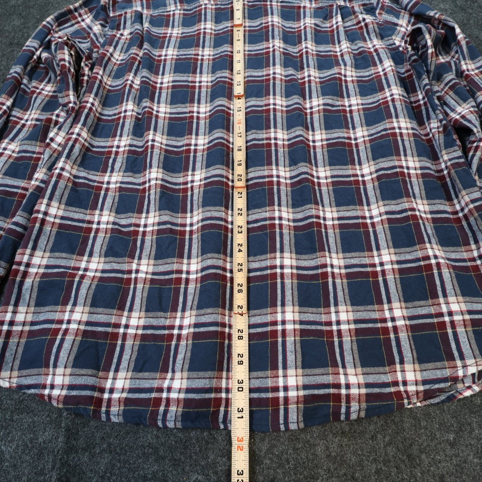 Weatherproof Vintage Button Up Shirt Mens XXL Blue Plaid Excellent Long Sleeve - Thumbnail 6