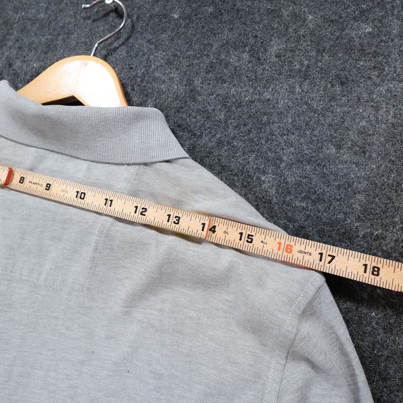 Nautica Polo Mens Medium Gray Excellent Long Sleeve Embroidered Logo - Thumbnail 6