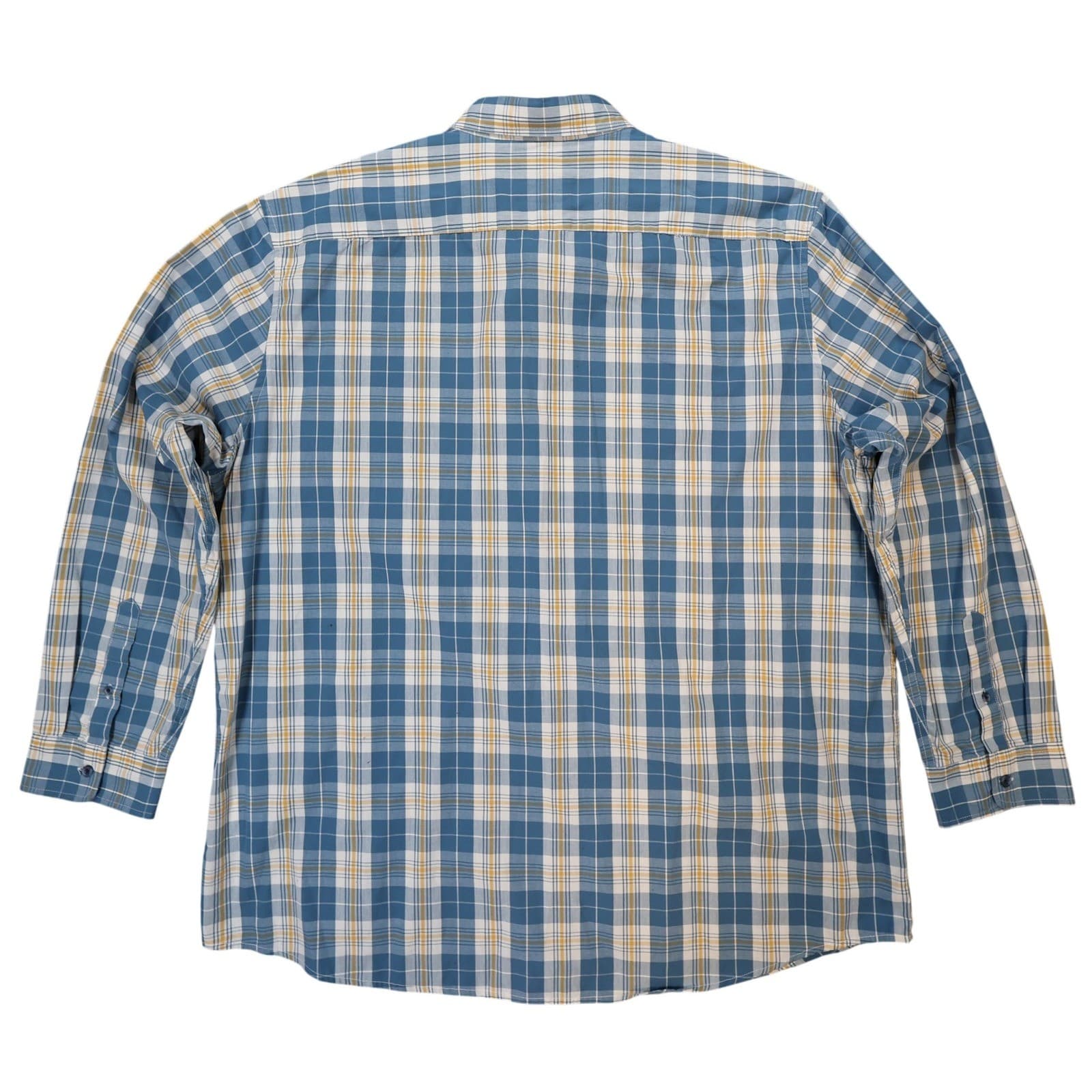 Lee Button Up Mens XXXL Blue Plaid Excellent Stretch Regular Fit Long Sleeve - Thumbnail 2