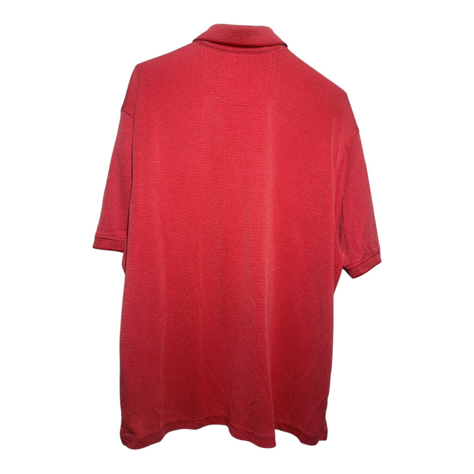 Tommy Bahama Men's Men's Large Red Modal Blend Textured Polo Shirt Red - Thumbnail 2