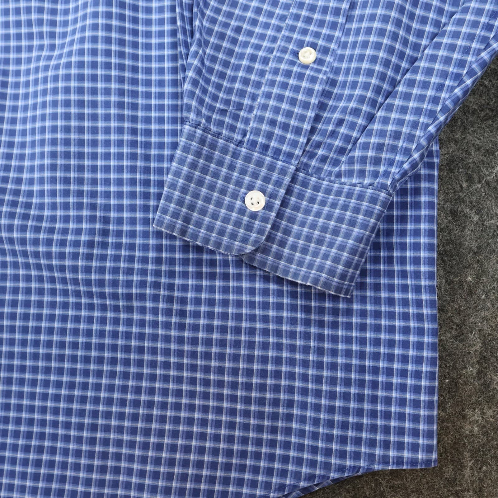 Ralph Lauren Button Down Shirt Mens 4XB Blue Cotton Easy Care Plaid Big & Tall - Thumbnail 13
