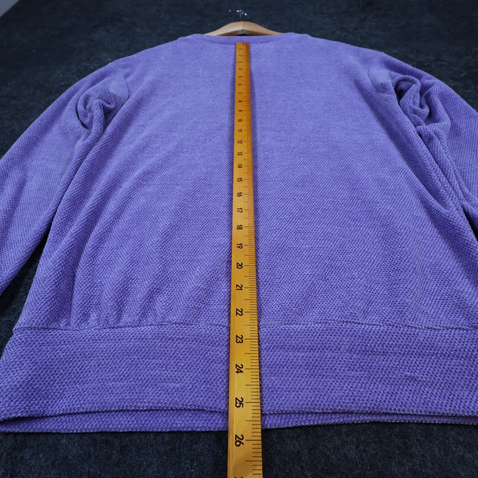 White Birch Pullover Sweatshirt Womens S Purple Polyester Popcorn Knit Casual - Thumbnail 5