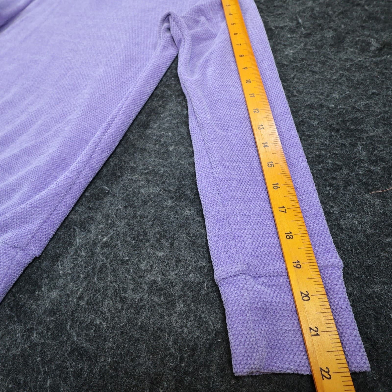 White Birch Pullover Sweatshirt Womens S Purple Polyester Popcorn Knit Casual - Thumbnail 3