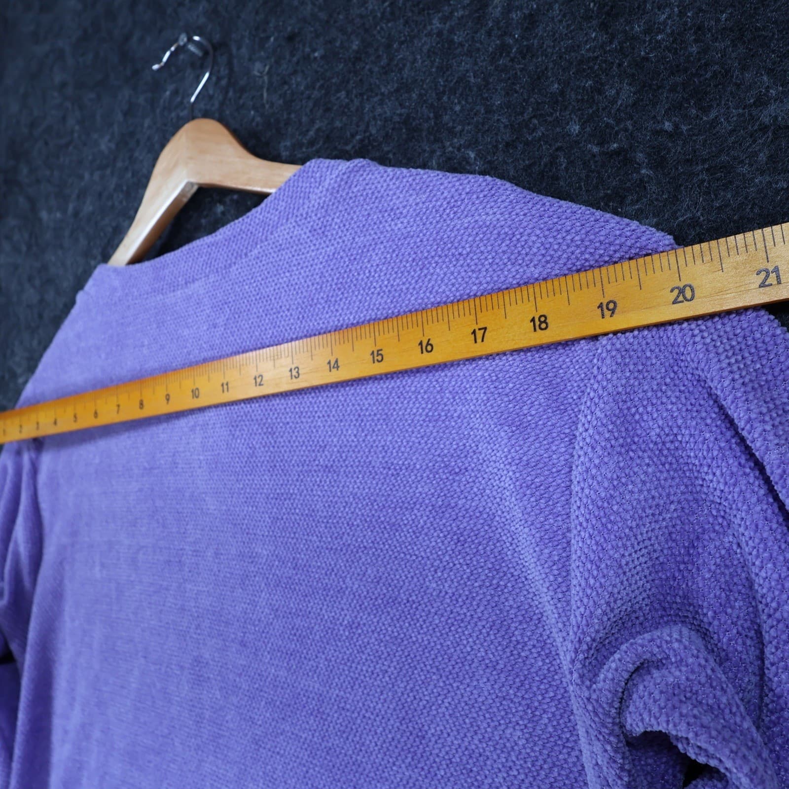 White Birch Pullover Sweatshirt Womens S Purple Polyester Popcorn Knit Casual - Thumbnail 6