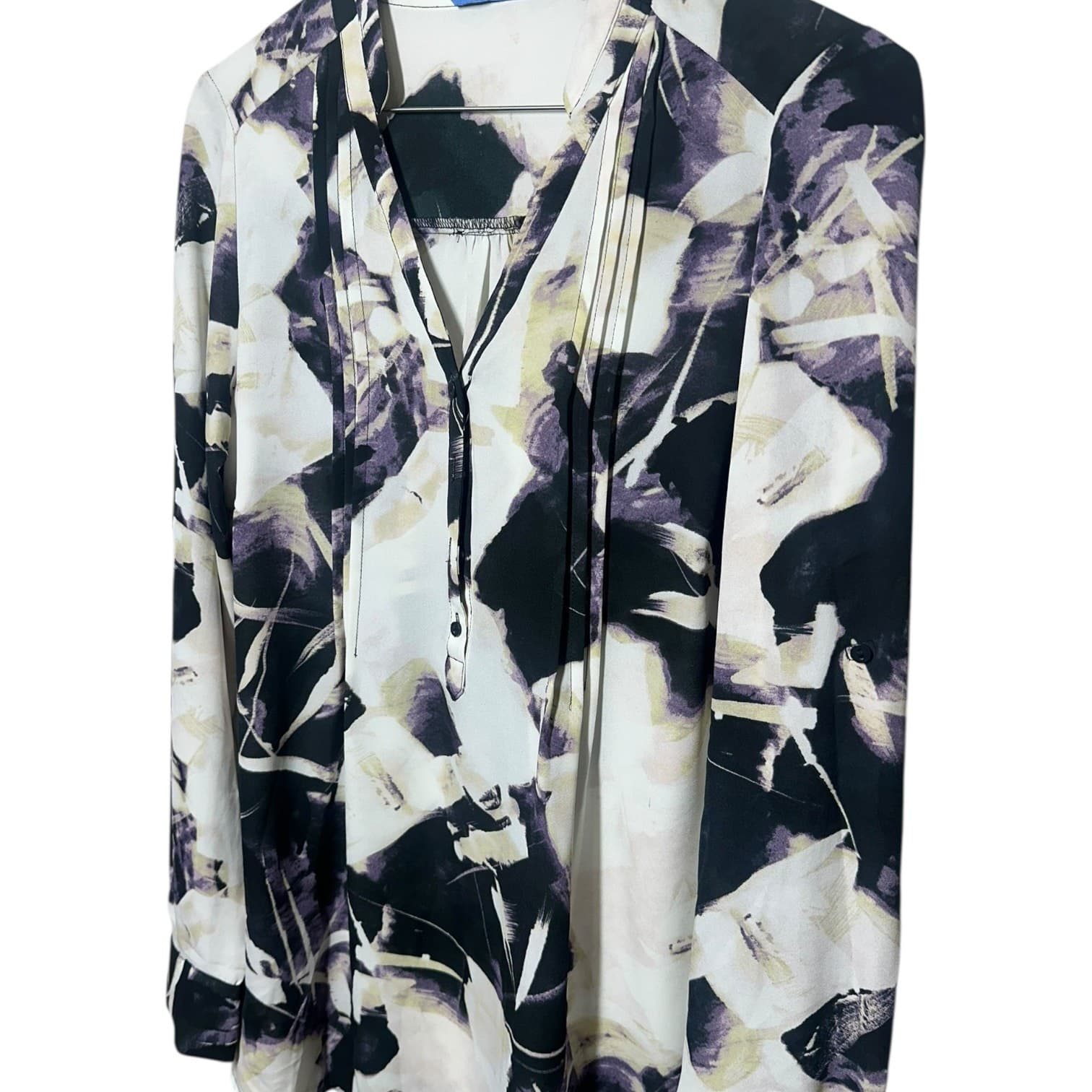 Simply Vera Vera Wang Women's Black, White, Cream Size XS Polyester - Thumbnail 3