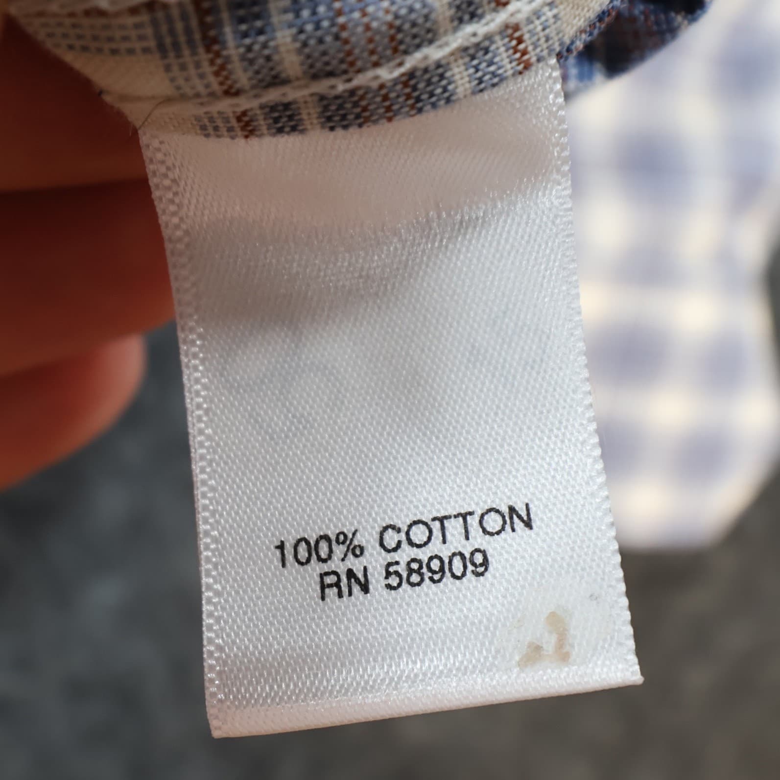 ROWM Button Down Shirt Mens 2XB Blue White Plaid Cotton Big & Tall Long Sleeve - Thumbnail 8