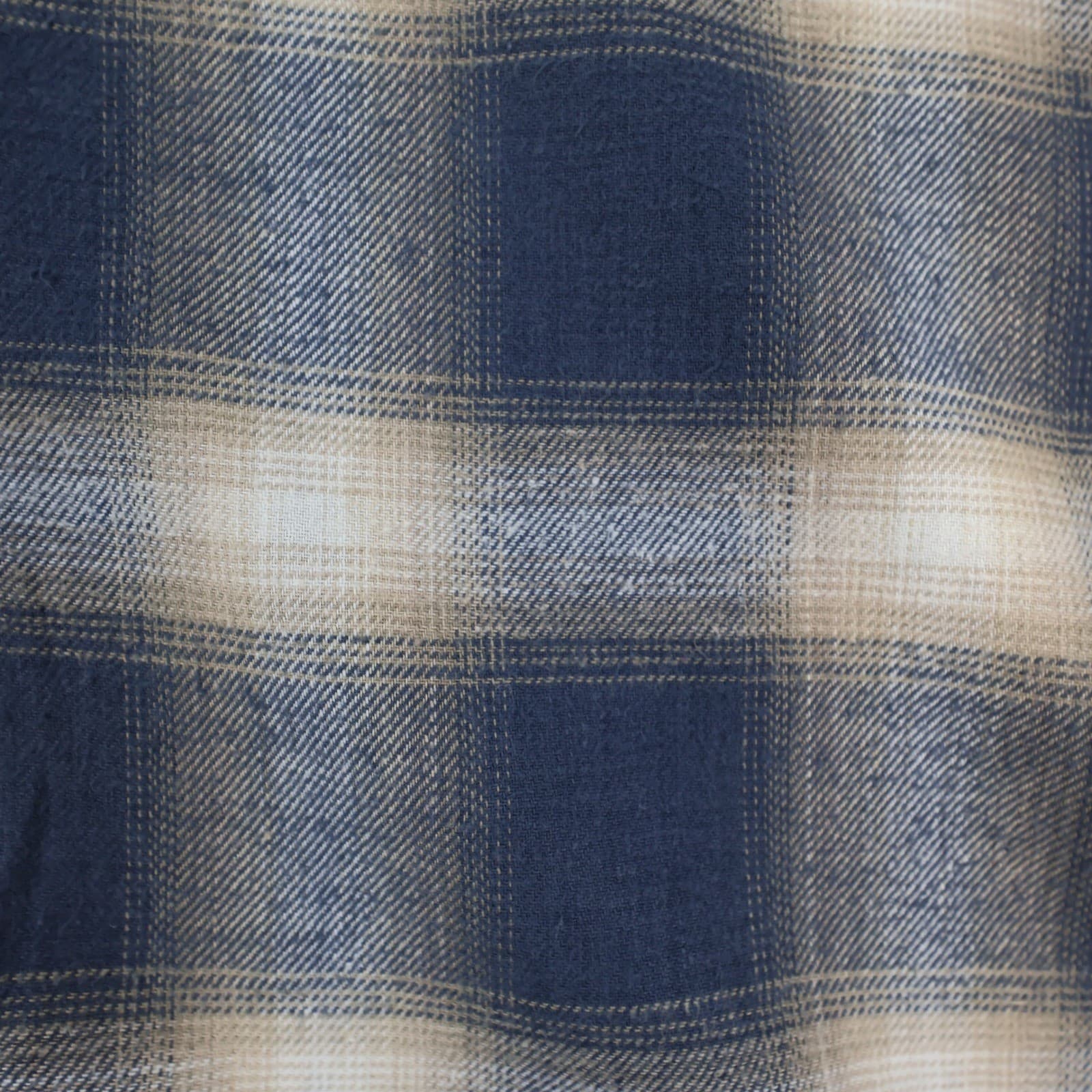 Great Outdoors Men's 2XL Tall Blue Cotton Plaid Button Front Shirt - Thumbnail 8
