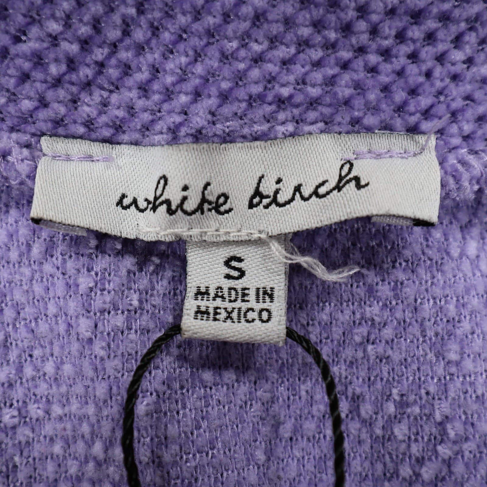 White Birch Pullover Sweatshirt Womens S Purple Polyester Popcorn Knit Casual - Thumbnail 7