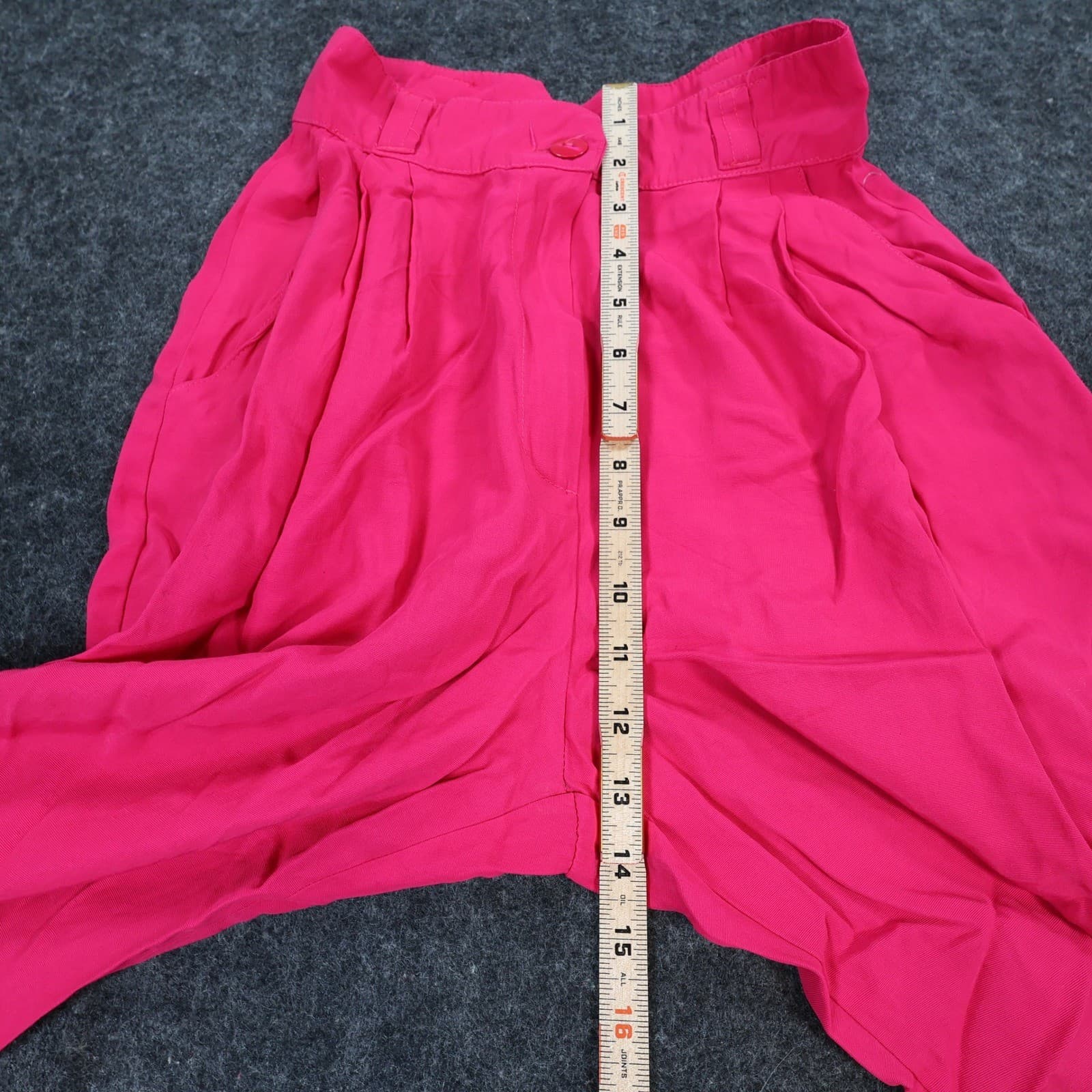 International Fashion Tapered Pants Womens S Pink Rayon High Rise Vintage 80s - Thumbnail 5