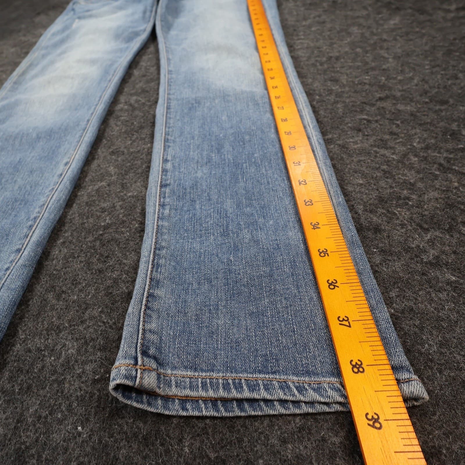 Paige Jeans Womens 28 Blue Cotton Stretch Low Rise Slim Straight Distressed - Thumbnail 3