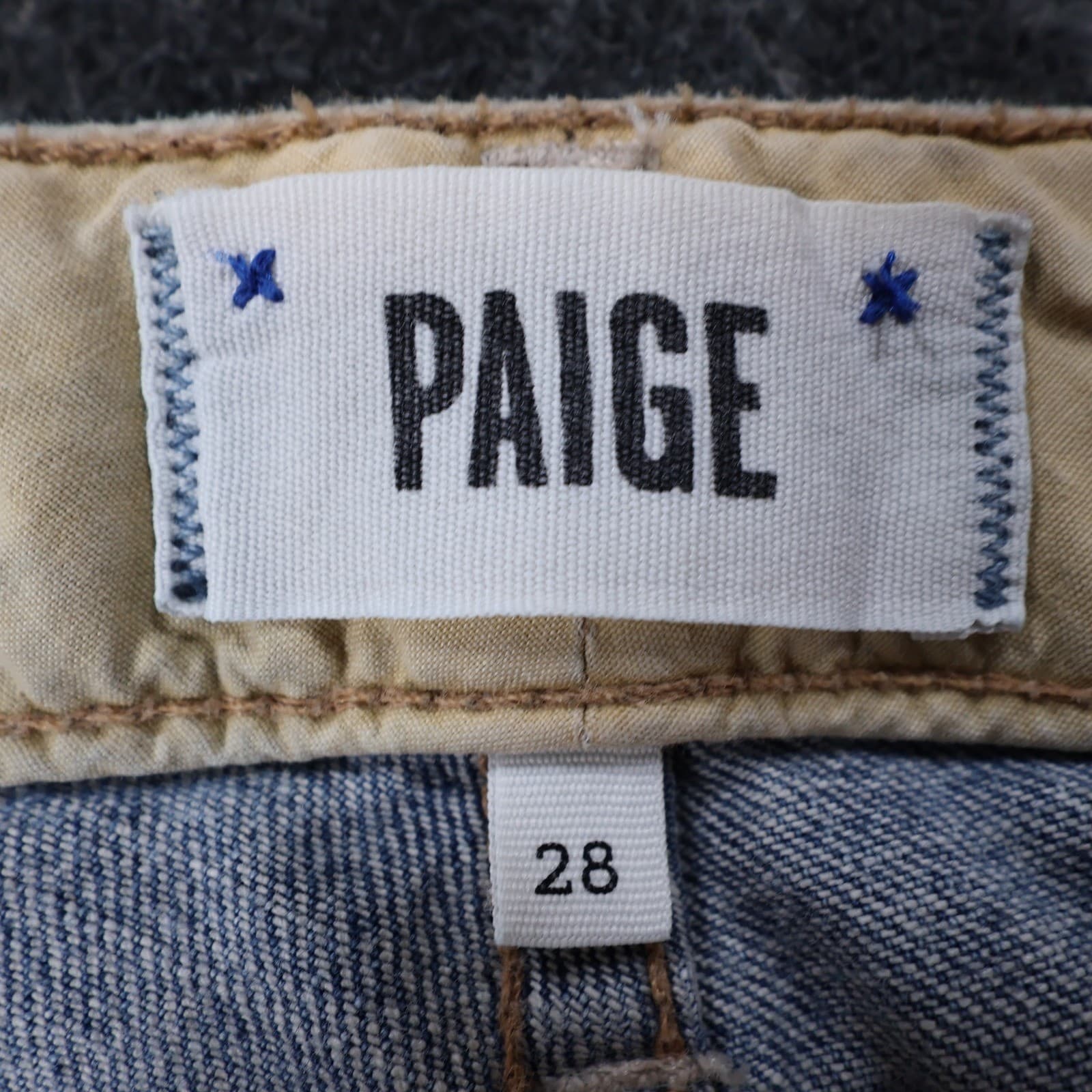 Paige Jeans Womens 28 Blue Cotton Stretch Low Rise Slim Straight Distressed - Thumbnail 7