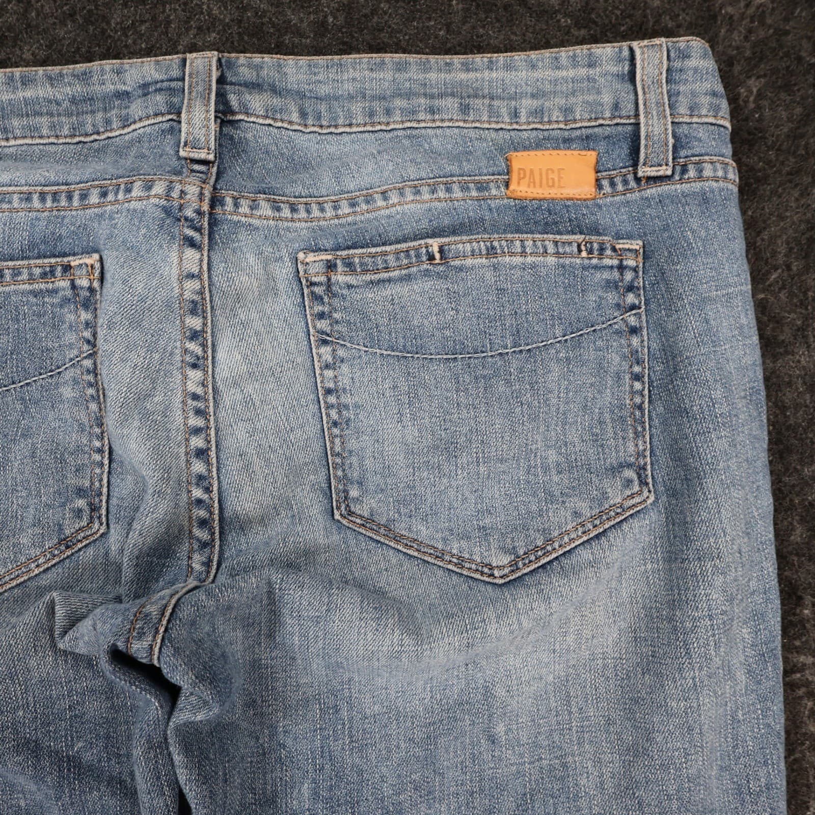 Paige Jeans Womens 28 Blue Cotton Stretch Low Rise Slim Straight Distressed - Thumbnail 12