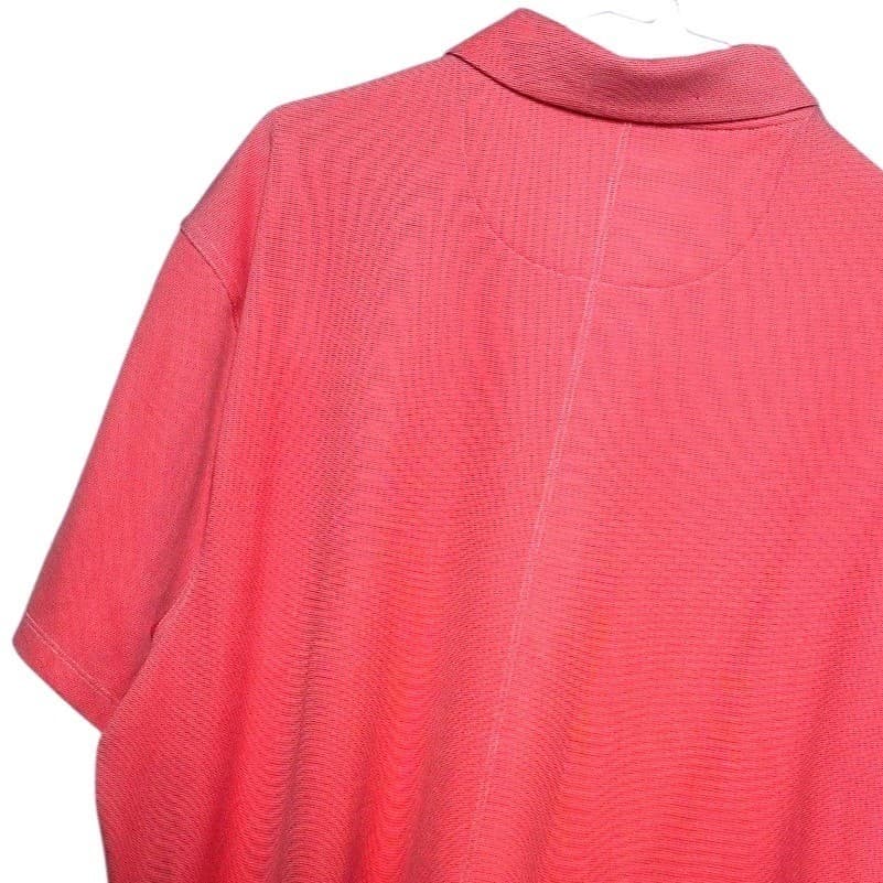 Nike Dri Fit Standard Fit Men's Coral Red Polo Shirt Golf Athletic XL - Thumbnail 2