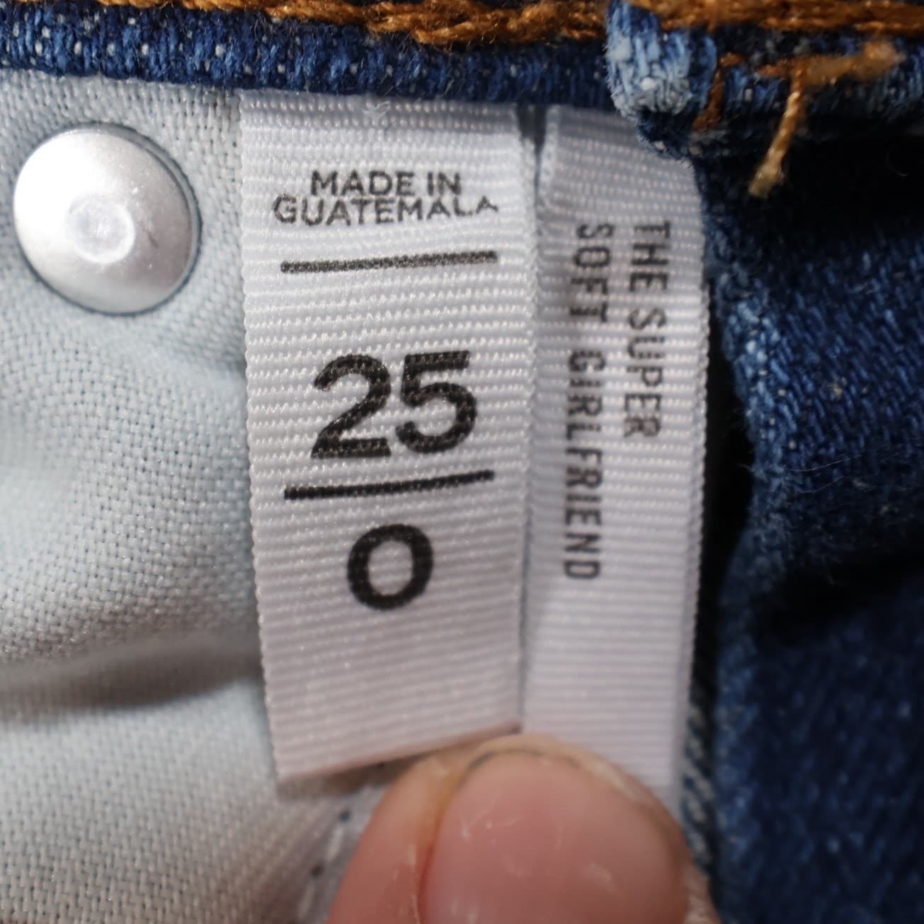 LOFT Girlfriend Jeans Womens 25/0 Blue Cotton Stretch Raw Hem Super Soft Denim - Thumbnail 8