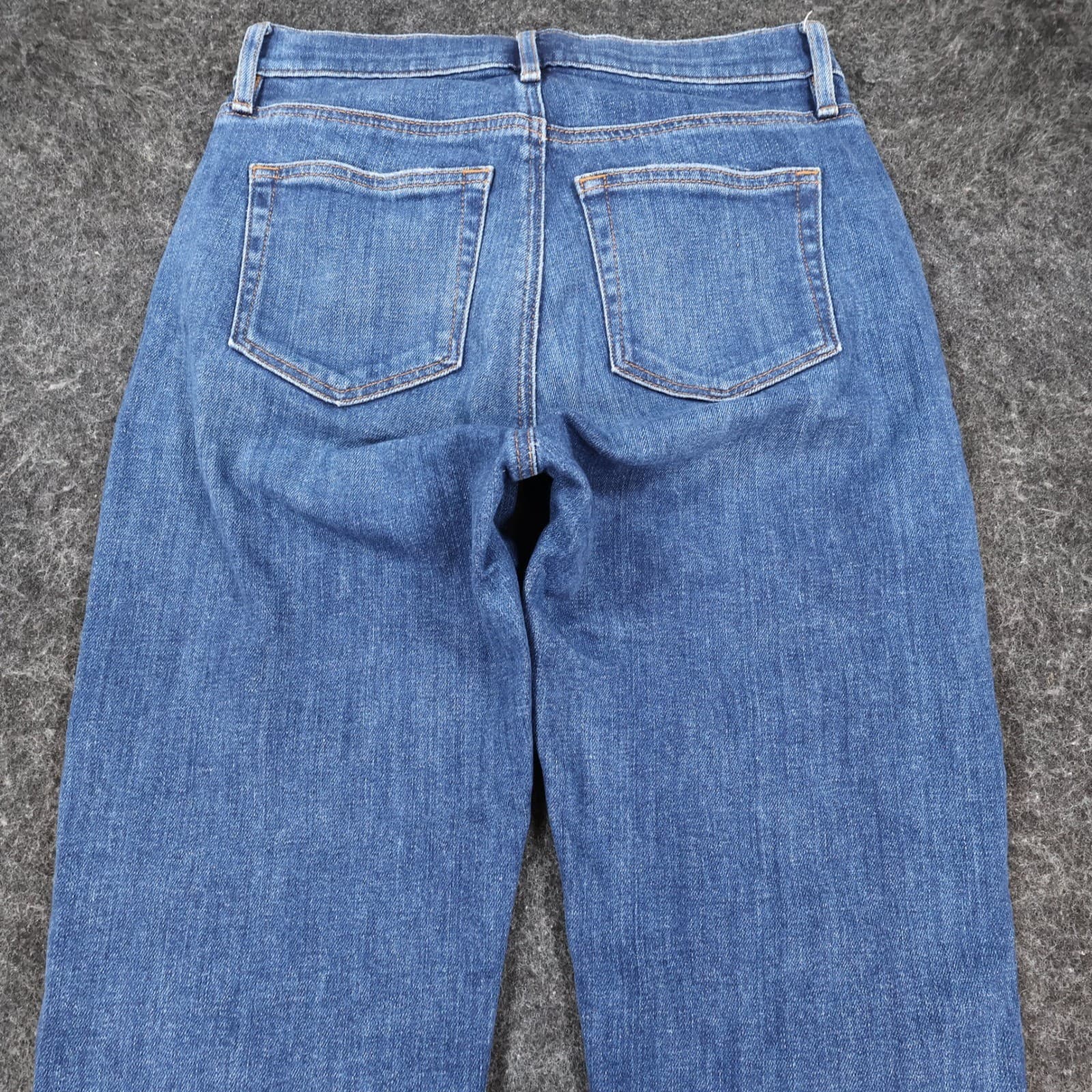 LOFT Girlfriend Jeans Womens 25/0 Blue Cotton Stretch Raw Hem Super Soft Denim - Thumbnail 11