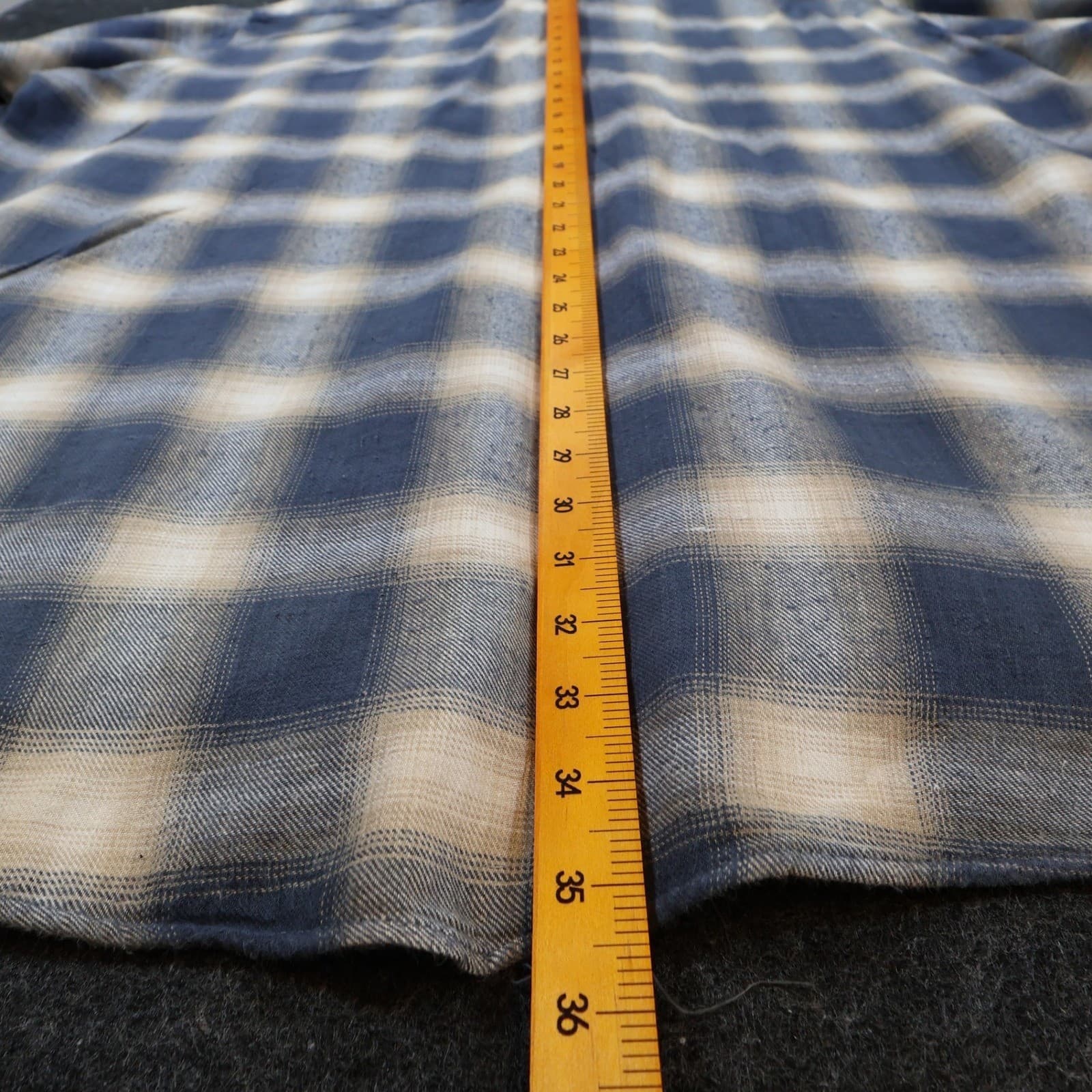 Great Outdoors Men's 2XL Tall Blue Cotton Plaid Button Front Shirt - Thumbnail 5
