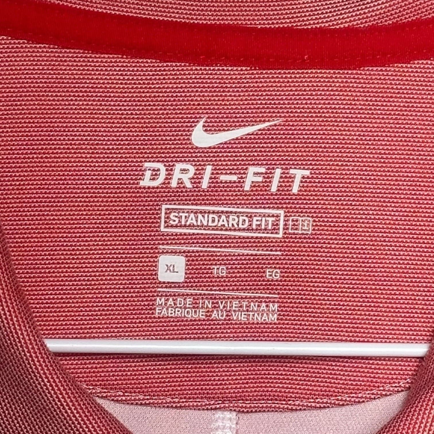 Nike Dri Fit Standard Fit Men's Coral Red Polo Shirt Golf Athletic XL - Thumbnail 7