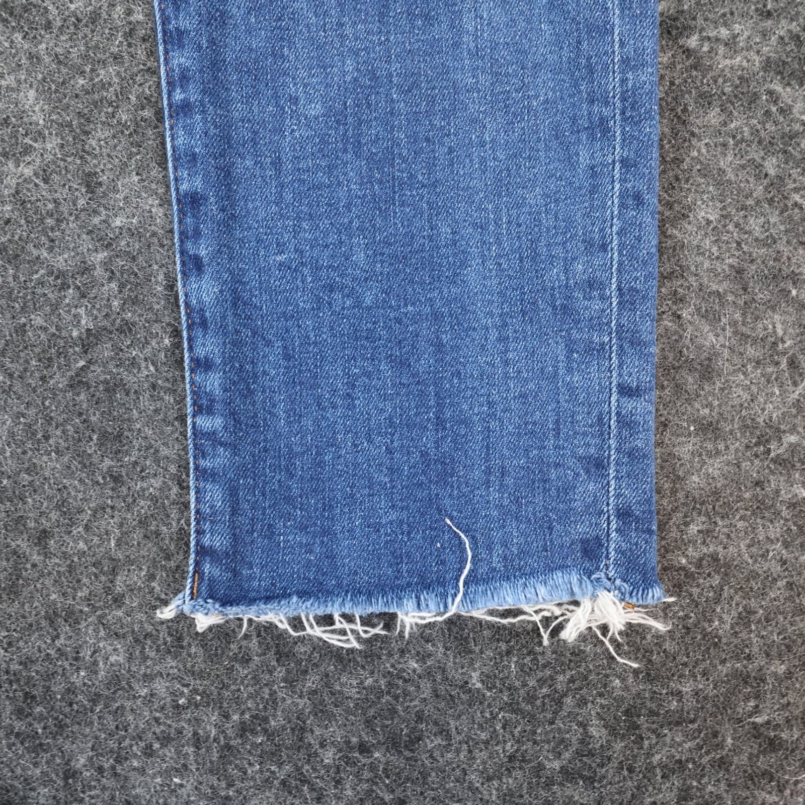 LOFT Girlfriend Jeans Womens 25/0 Blue Cotton Stretch Raw Hem Super Soft Denim - Thumbnail 14