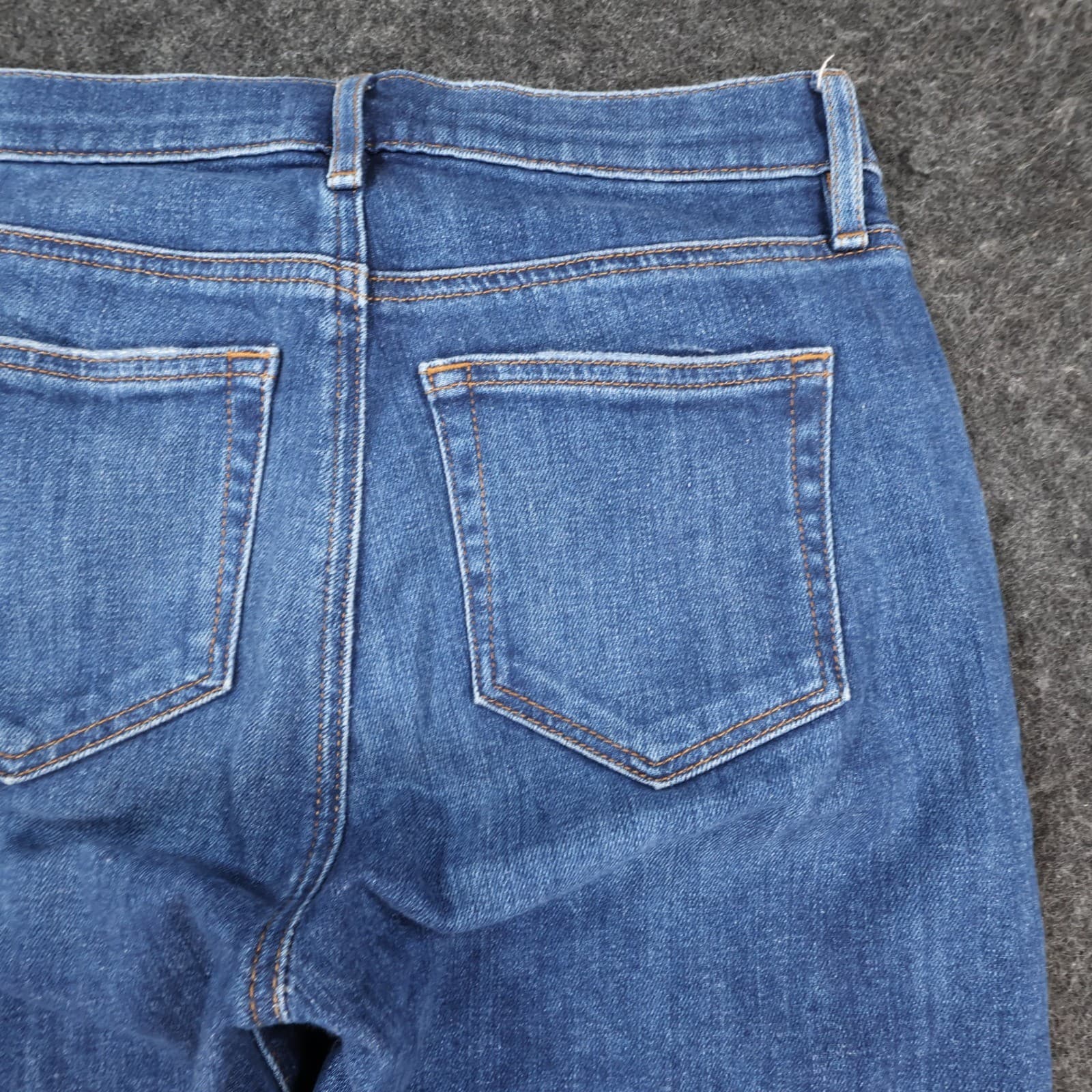 LOFT Girlfriend Jeans Womens 25/0 Blue Cotton Stretch Raw Hem Super Soft Denim - Thumbnail 13