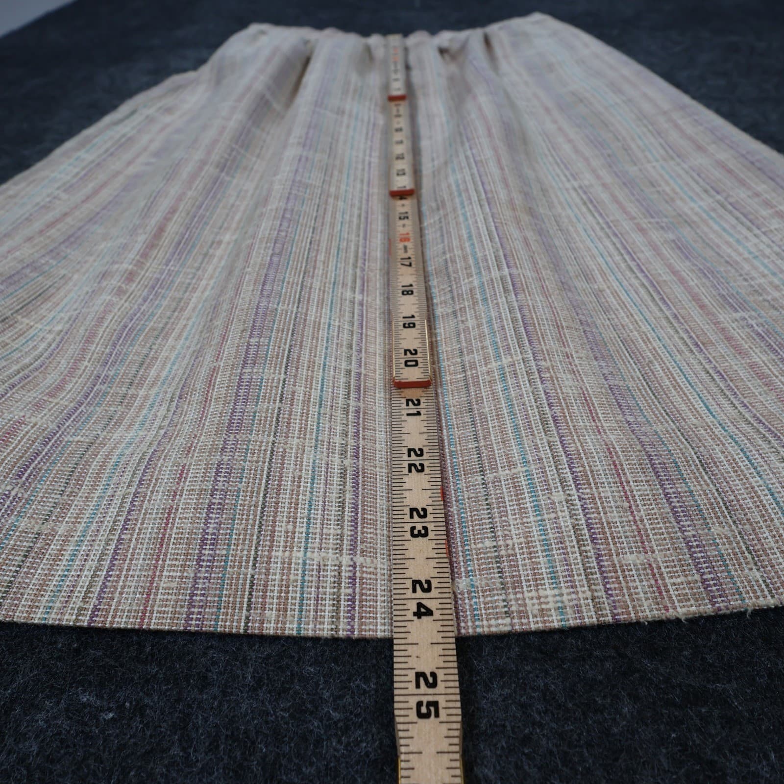 Vintage Skirt Womens Medium Multicolor Excellent Textured Striped ILGWU - Thumbnail 6