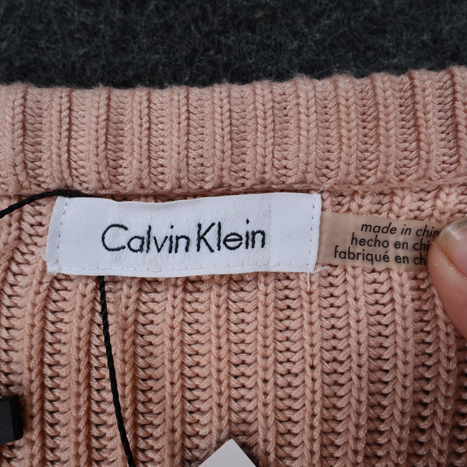 Calvin Klein Sweater Womens M Pink Acrylic Shaker Knit Tiered Ruffle Bell Sleeve - Thumbnail 7