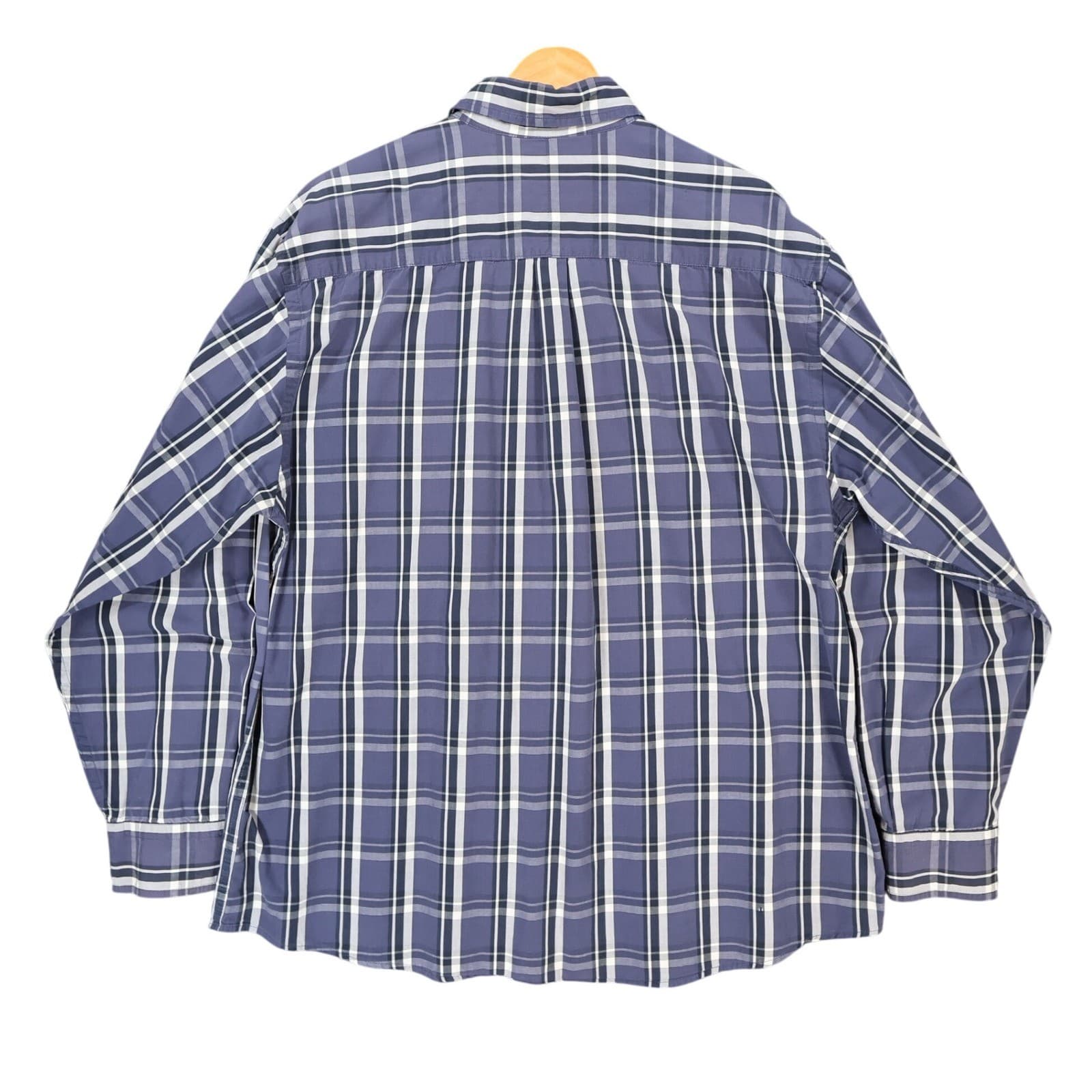 Route 66 Button Up Shirt Mens XL Blue Cotton Plaid Long Sleeve Casual - Thumbnail 2