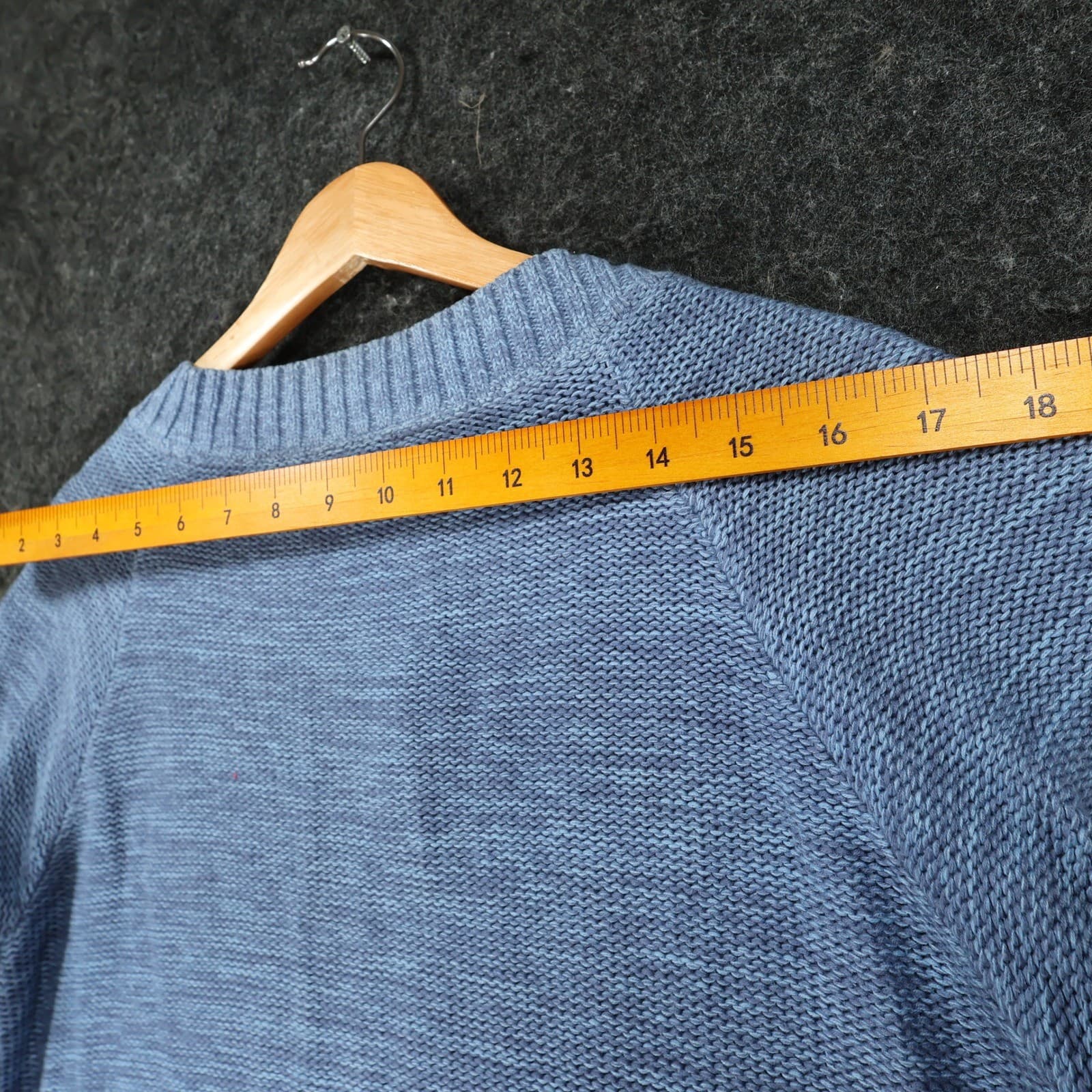 L.L.Bean Sweater Women Large Blue Cotton Blend Cable Knit 3/4 Sleeve Casual - Thumbnail 6