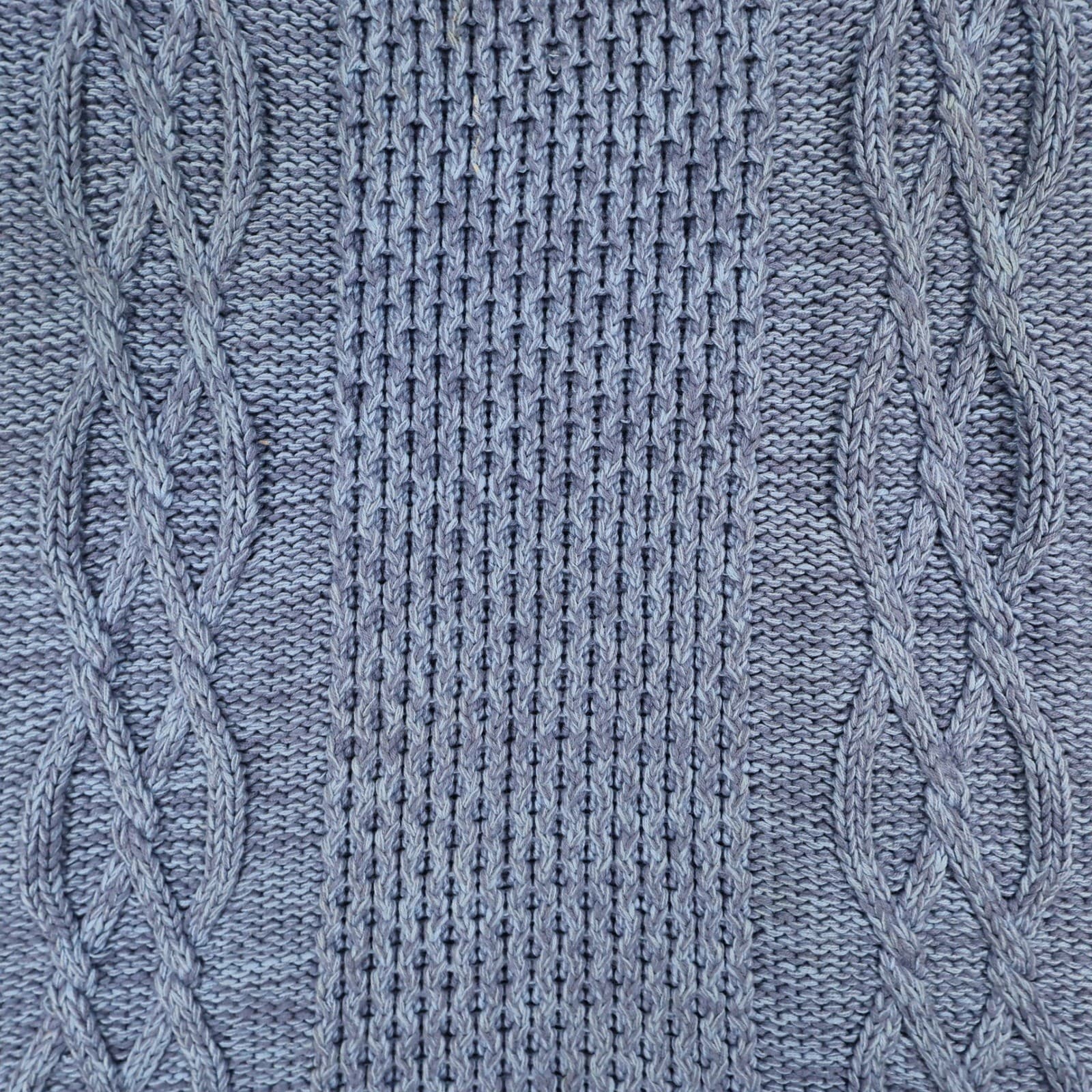 L.L.Bean Sweater Women Large Blue Cotton Blend Cable Knit 3/4 Sleeve Casual - Thumbnail 9