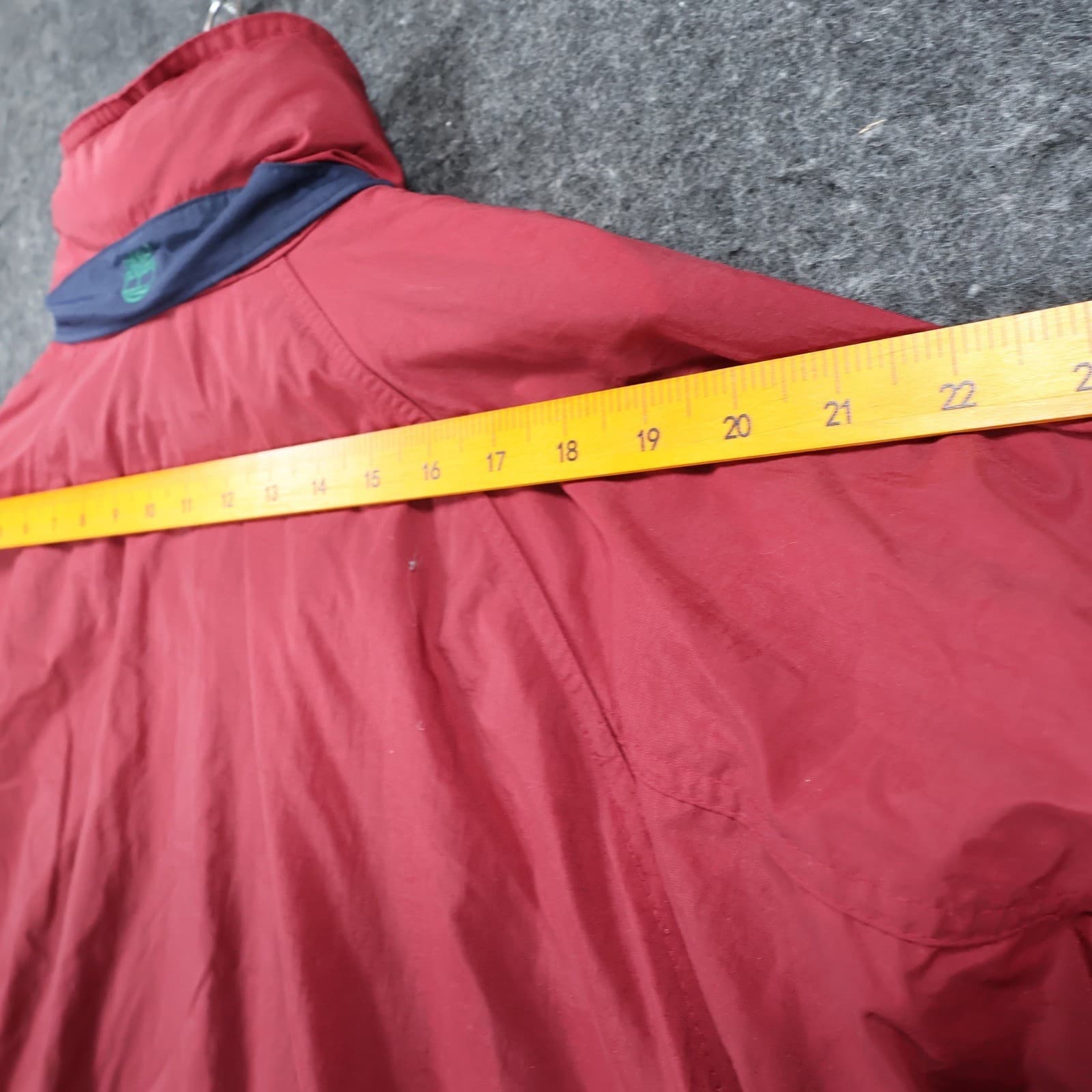 Timberland Windbreaker Jacket Mens Large Red Nylon Outdoor Full Zip Embroidered - Thumbnail 7
