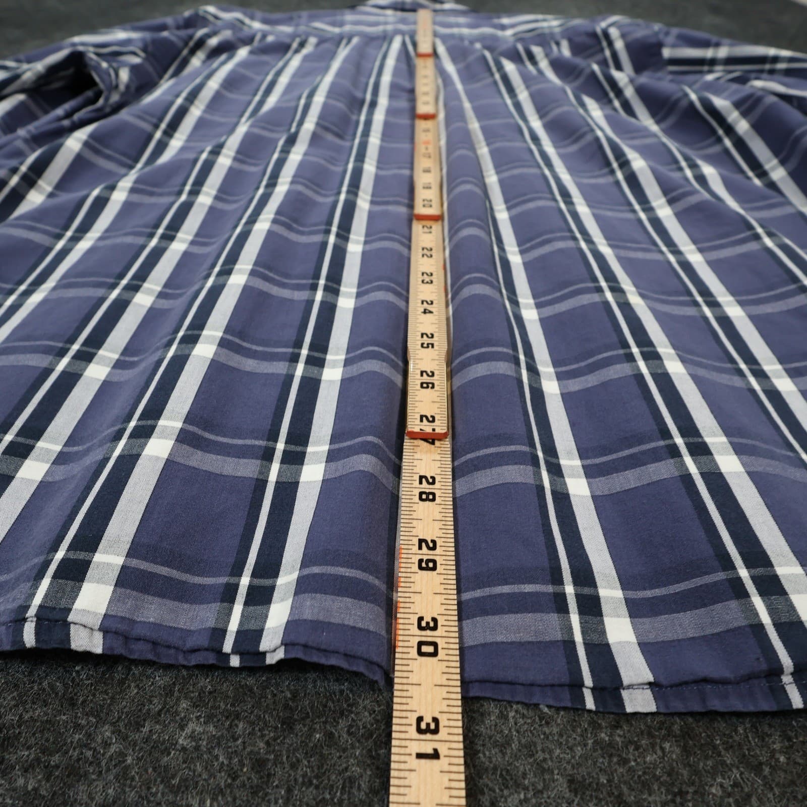 Route 66 Button Up Shirt Mens XL Blue Cotton Plaid Long Sleeve Casual - Thumbnail 5